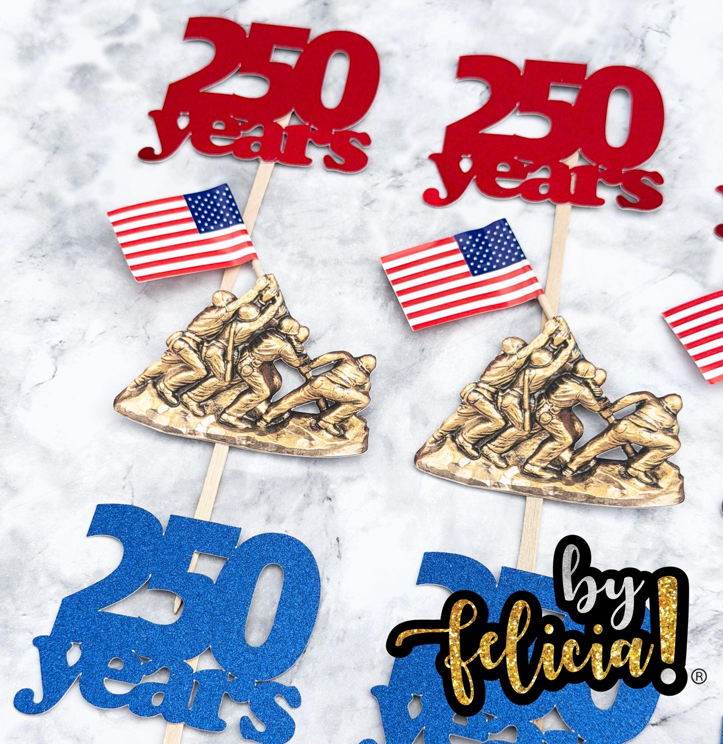 250th Marine Corps Birthday Cupcake Toppers: USMC Party Decorations