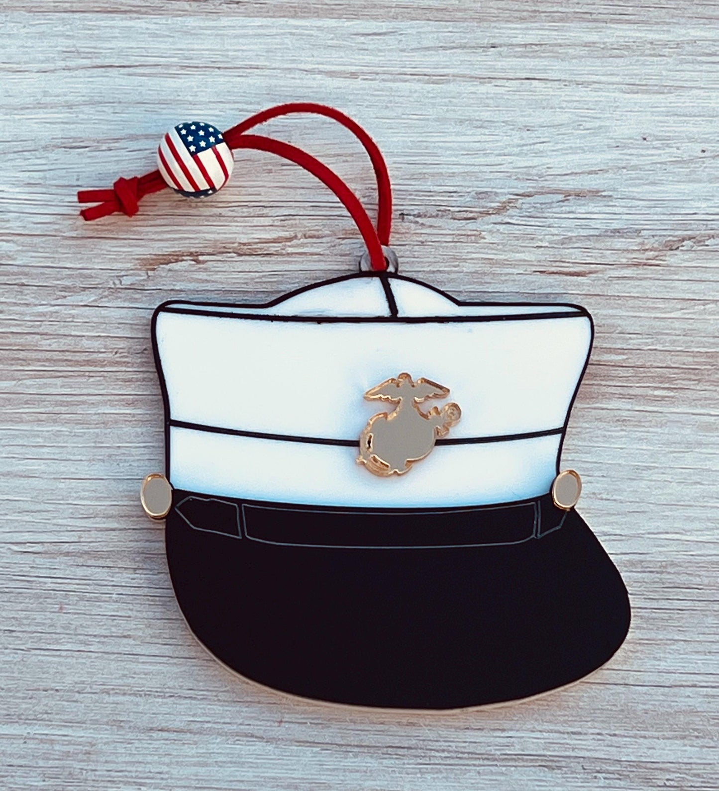 USMC Dress Blues Cover Ornament: Marine Corps Gift, USMC License #286-23