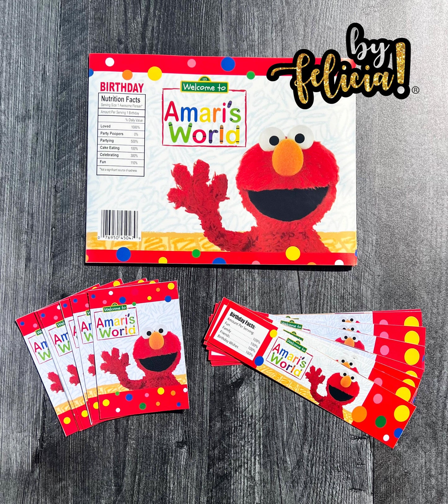 Elmo's World Party Favor Package: Custom Birthday Decor