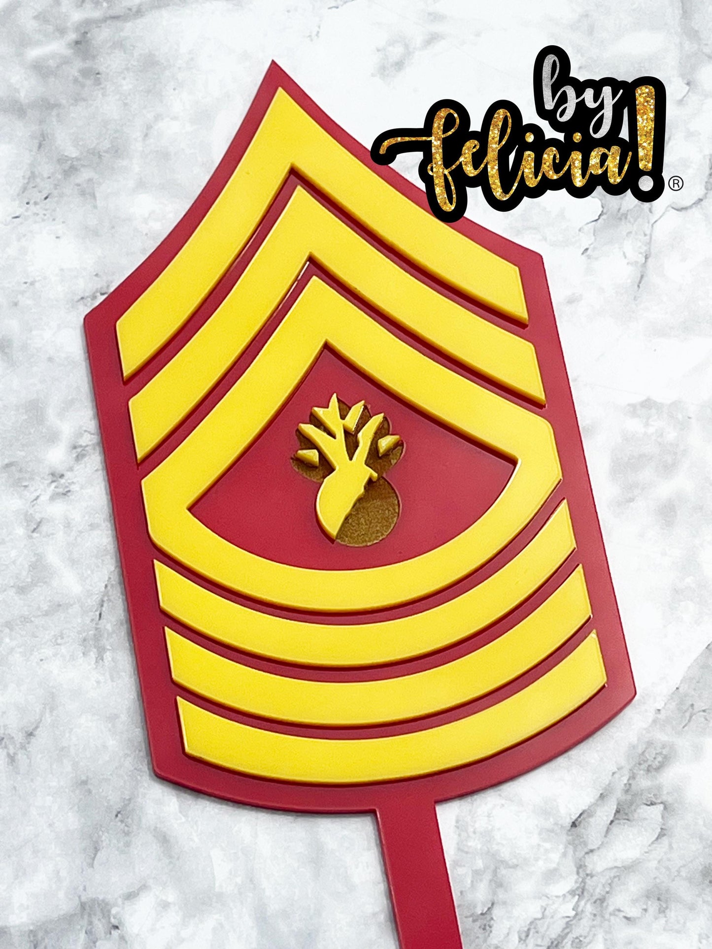 Marine Corps rank Cake Topper | USMC Cake Topper | Marine Corps Birthday | Marines Party Supplies | Marine Corps Ball | USMC License #286-23