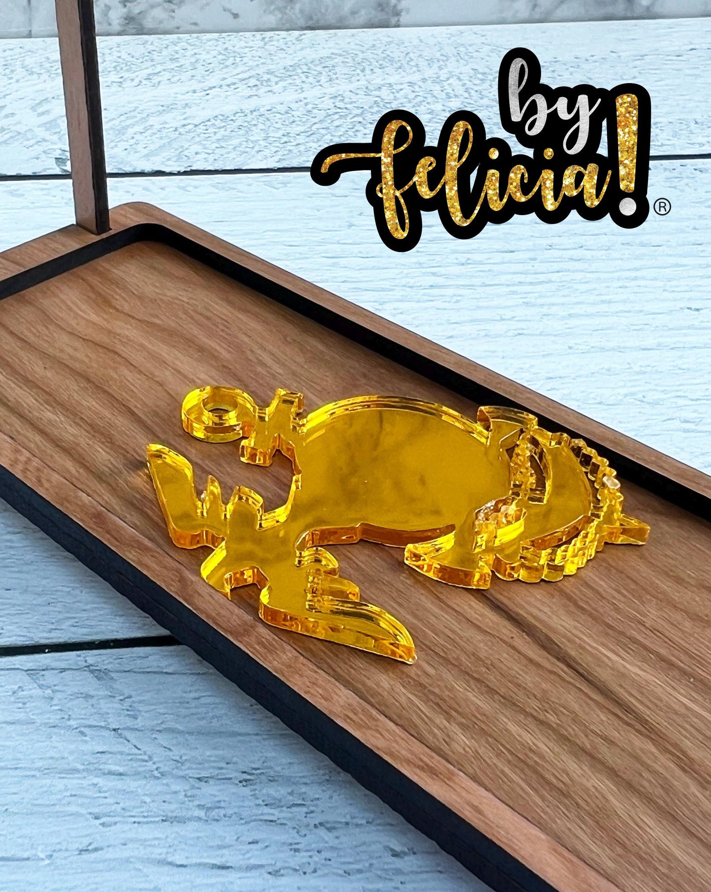 Personalized Marine Earring Coat Hanger Rack: Red Oak or Acrylic