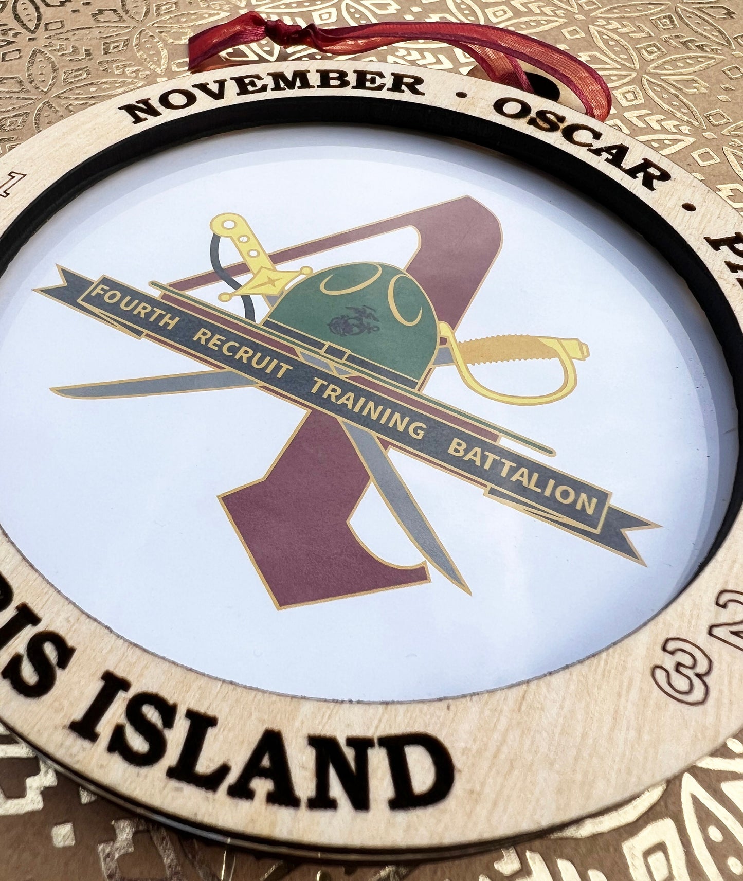 Marine Corps Ornament, 4th Battalion UsMc, USMC Ornament, Marine Corps Gifts, USMC Gifts, USMC License #286-23