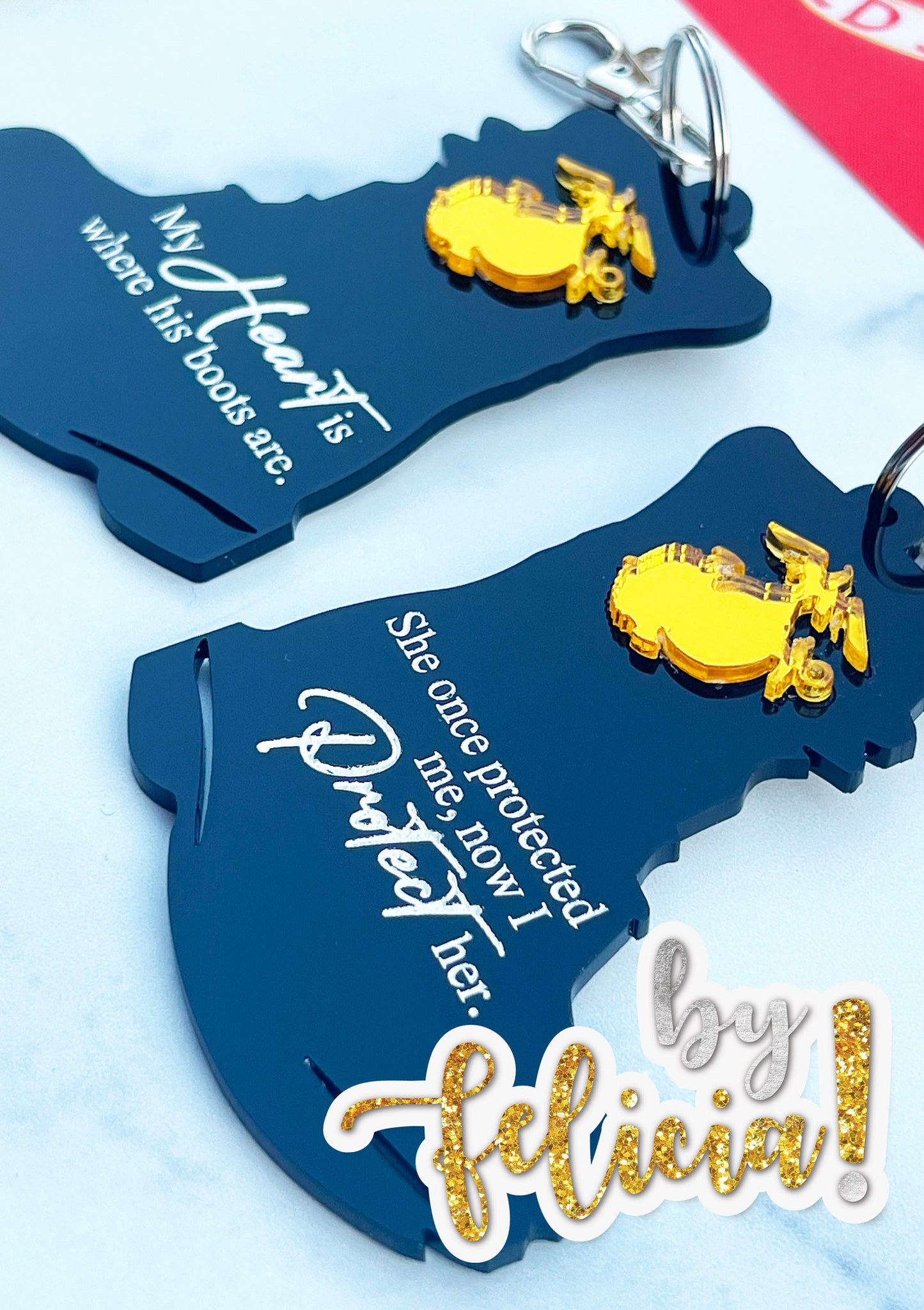 Marine Mom keychain , Marines keychain, Marine Corps gift, Marines graduation gift, Marine Crucible, Boot Camp gift, USMC License #286-23