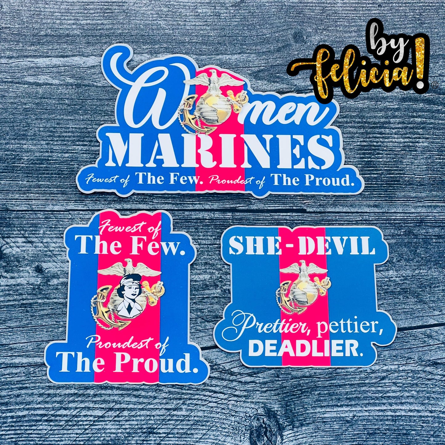 Female Marine Vinyl Sticker: USMC Veteran Decal