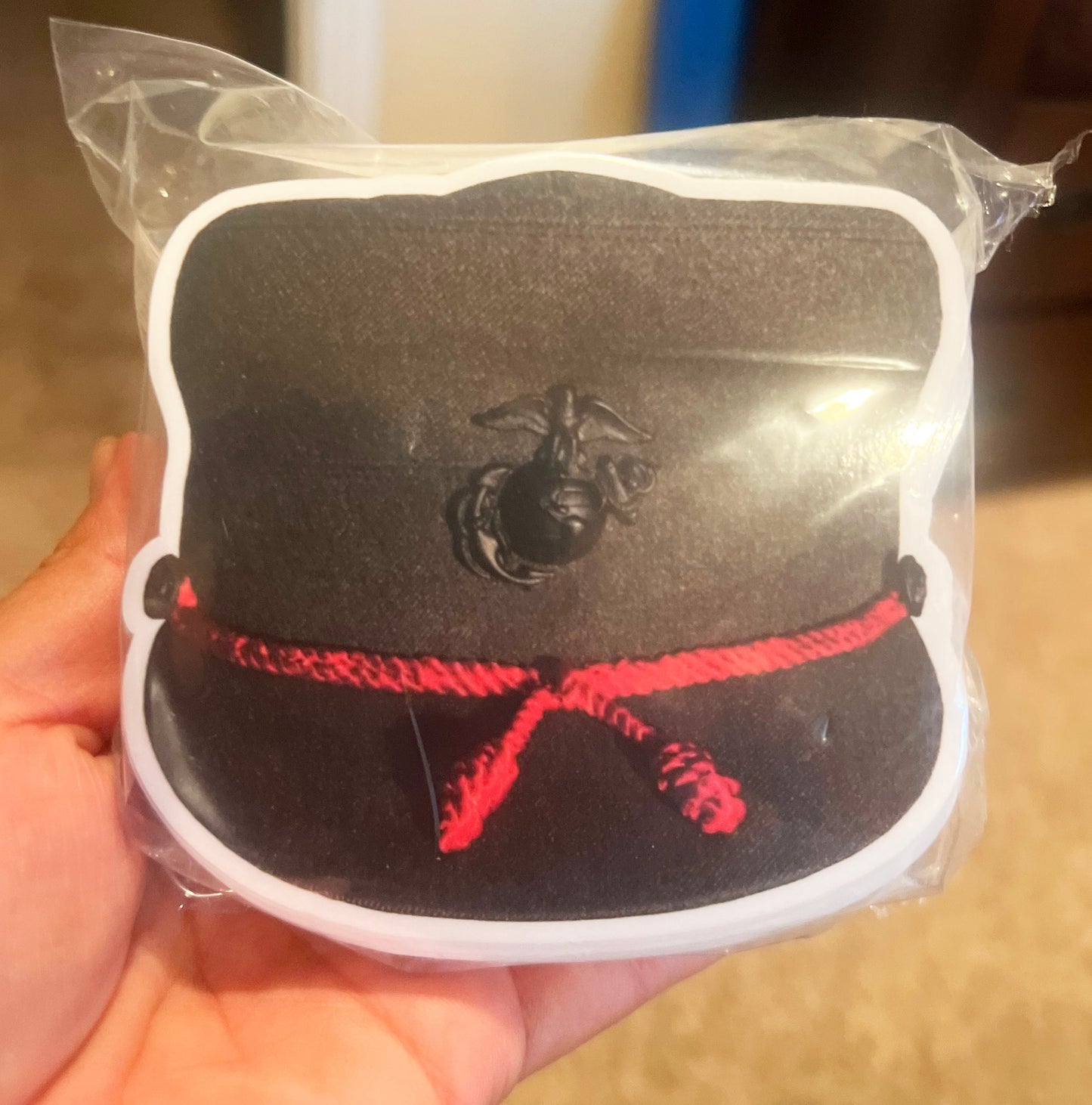 Woman Marine Bucket Cover, USMC Sticker, Women Marine Veteran, Military Stickers, USMC License #286-23