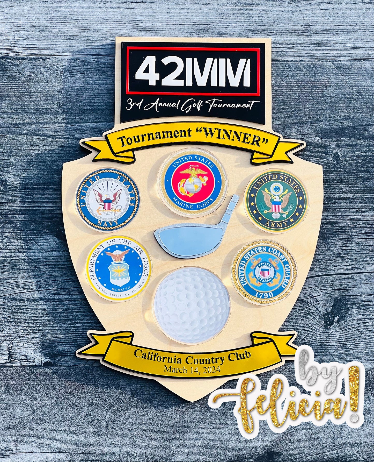 Golf tournament plaques, Golf tournament gift,  Golf Awards, Golf trophy, Winner trophy, Winner plaque, Golf sign