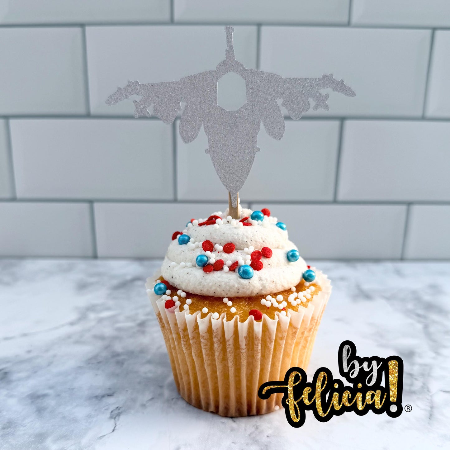 Navy Cupcake Toppers: USN Party Decorations