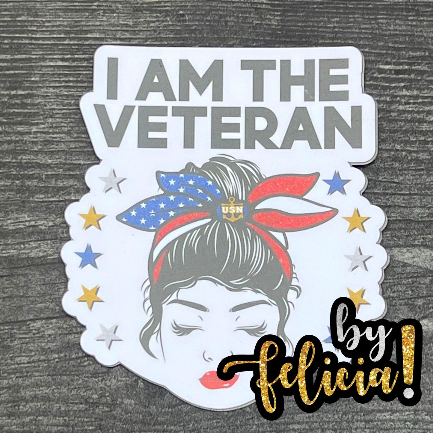 ARMY Female Veteran Waterproof Sticker: Military Pride Decal