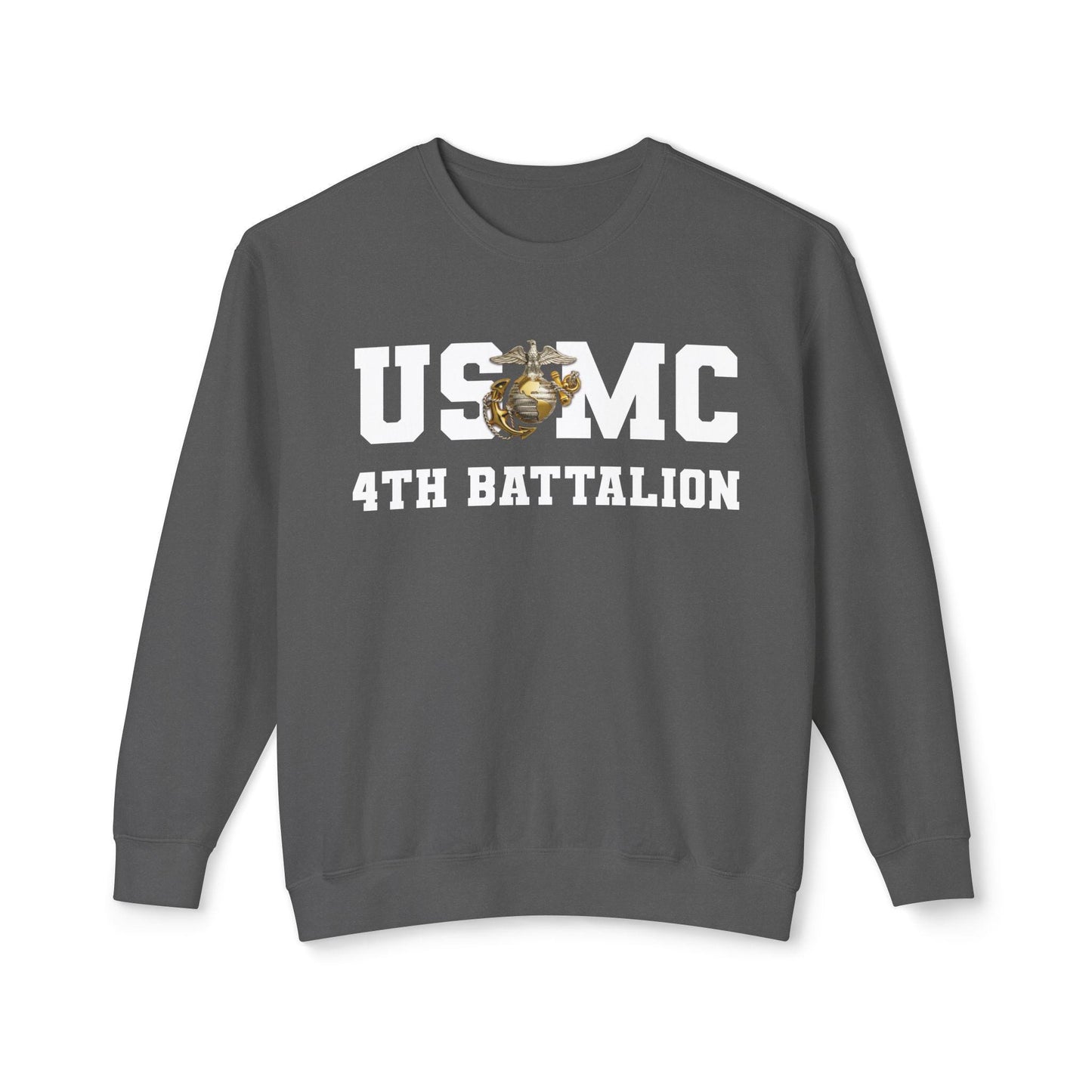 USMC 4th Battalion Crewneck Sweatshirt, Military Sweatshirt, Veteran Gift, Unisex Pullover, Casual Apparel, Proud Service Wear