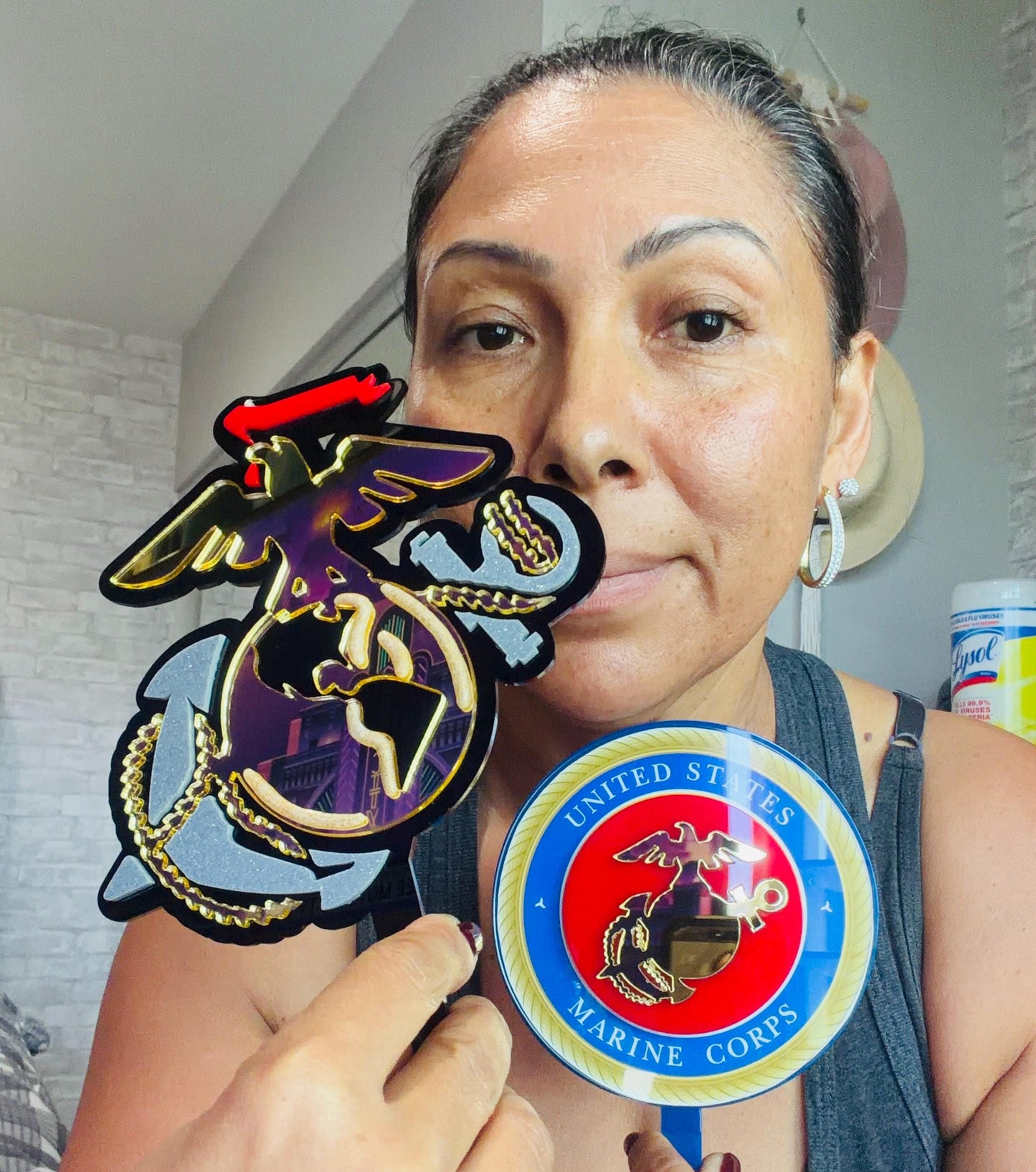 Marine Corps Cake Topper: Acrylic USMC Party Decoration