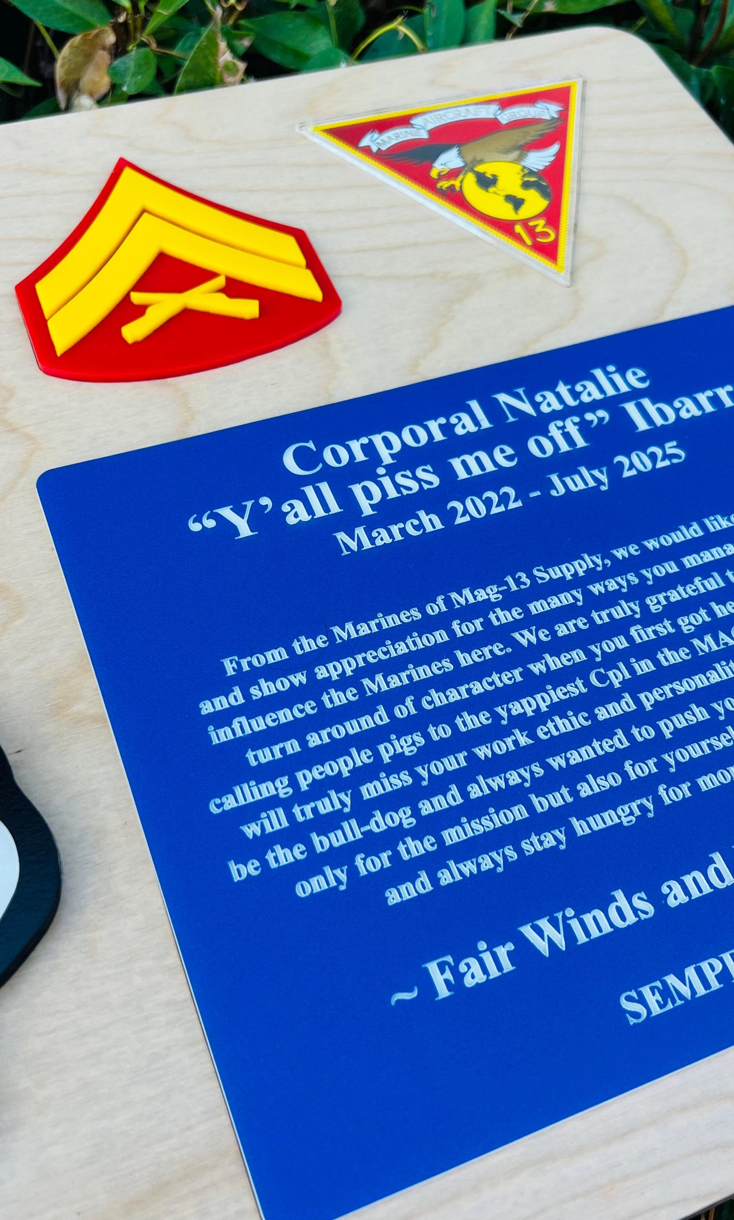 Marine corps plaques, Marine Corps retirement gift,  marine corps gift, USMC plaque, Marine retirement, Marine retired, USMC License #286-23