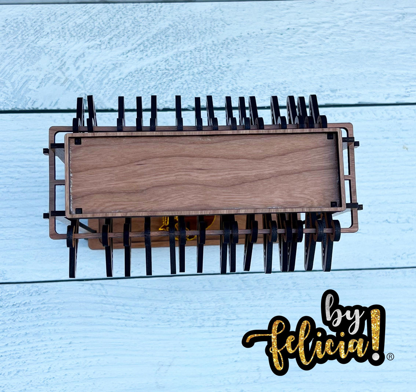 Personalized Marine Earring Coat Hanger Rack: Red Oak or Acrylic