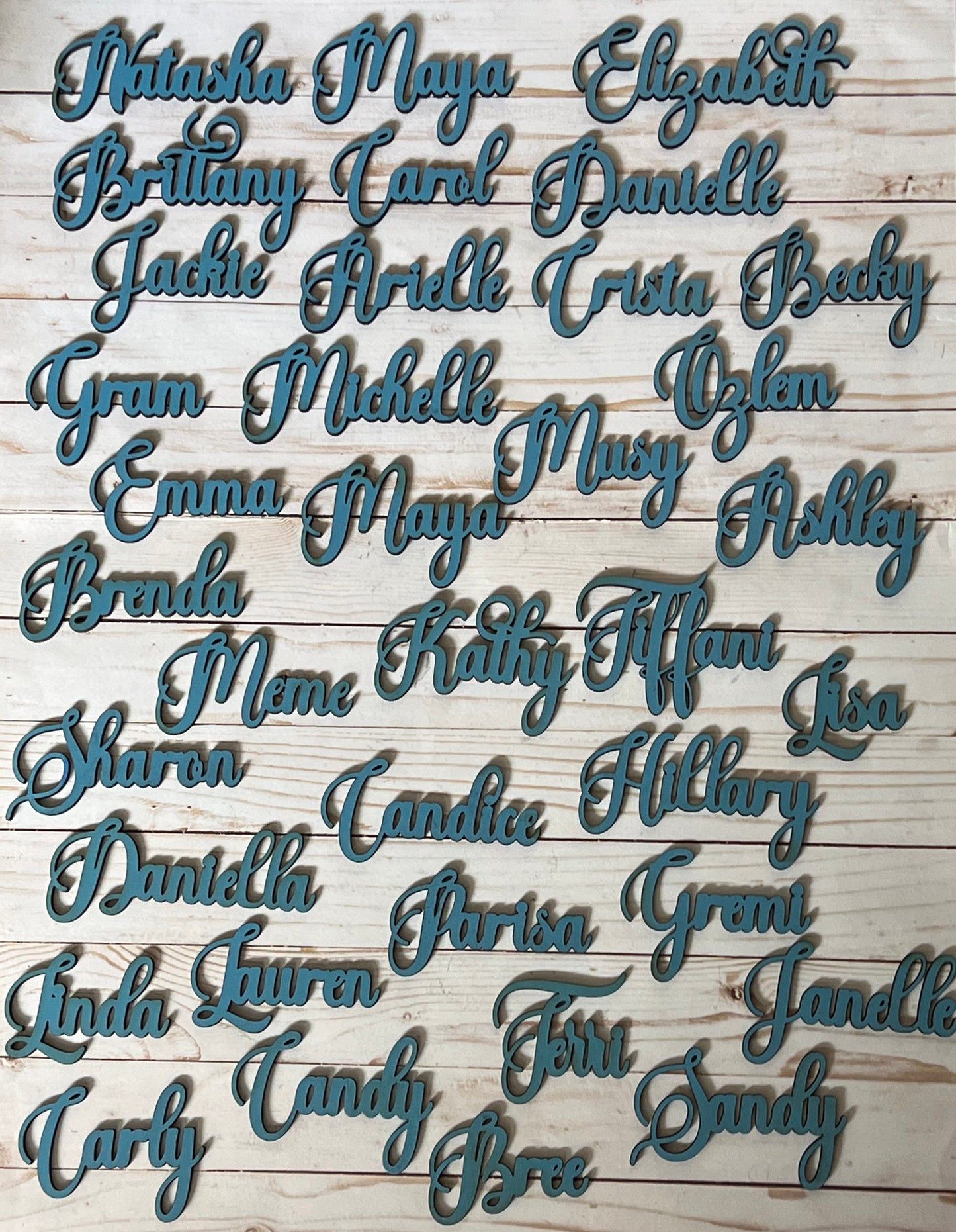 Personalized Wood Wedding Place Cards: Custom Name Tags