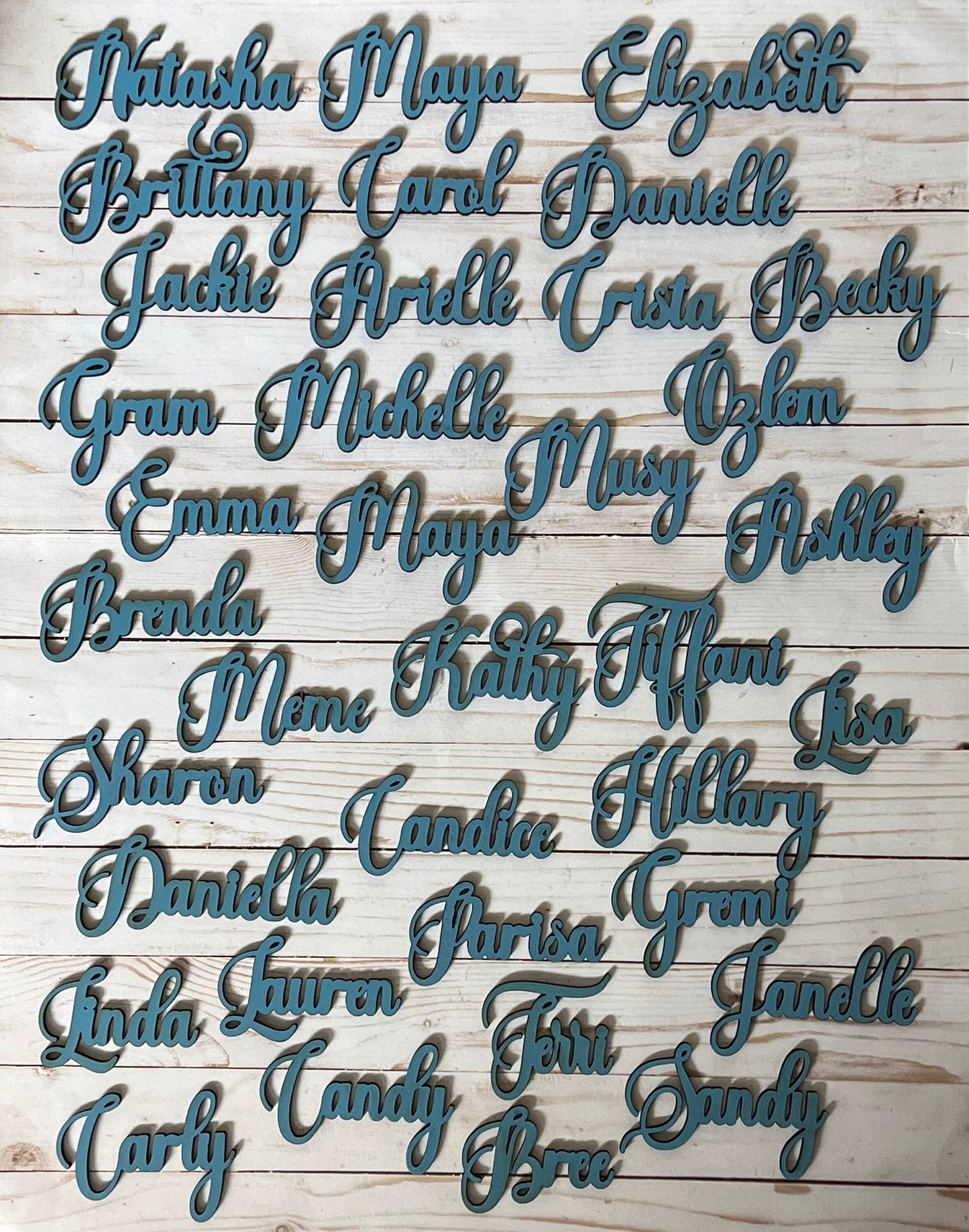 Personalized Wood Wedding Place Cards: Custom Name Tags