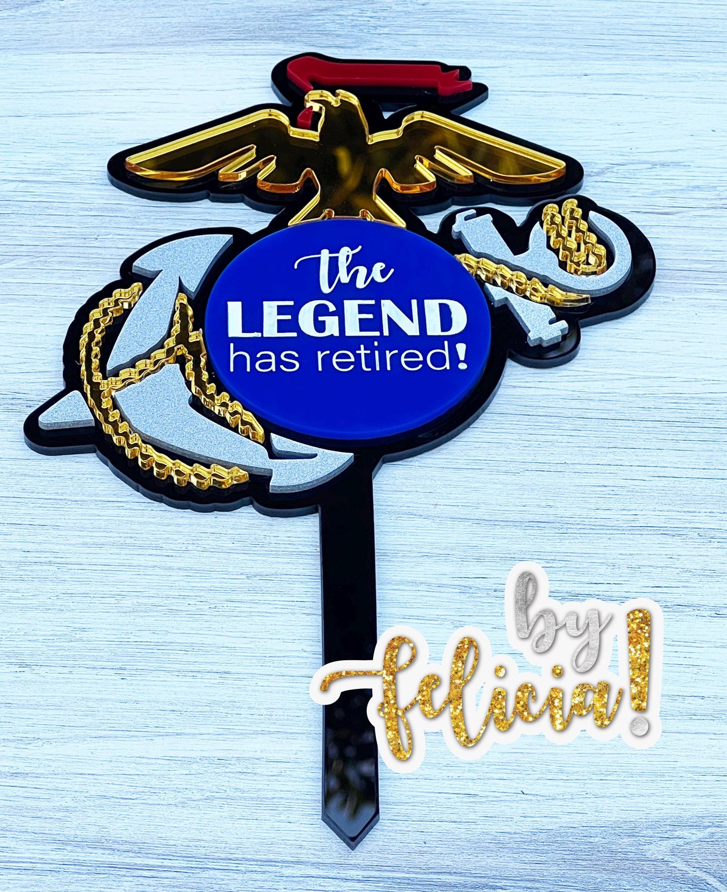 Marine Corps Cake Topper | USMC Cake Topper | Marine Corps Birthday | Marines Party Supplies | Marine Corps Ball | USMC License #286-23