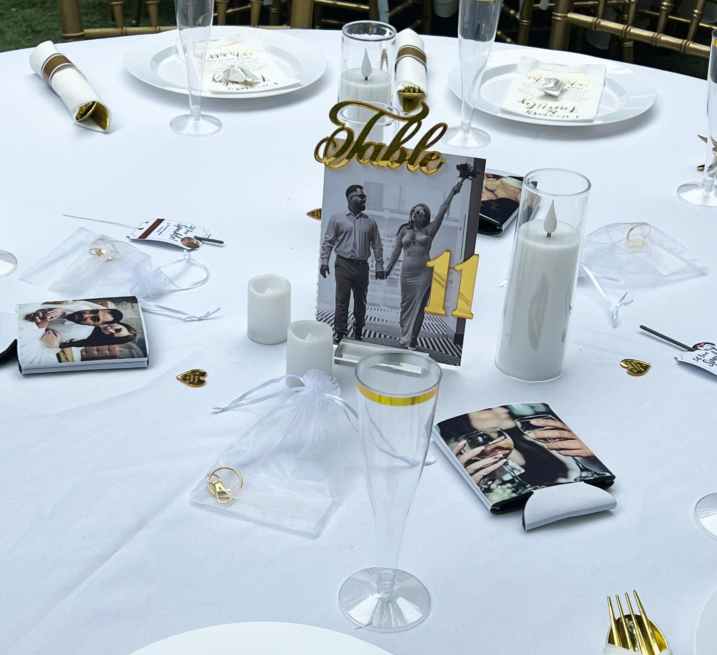 Arched Wedding Table Numbers: Mirrored Acrylic Table Decor