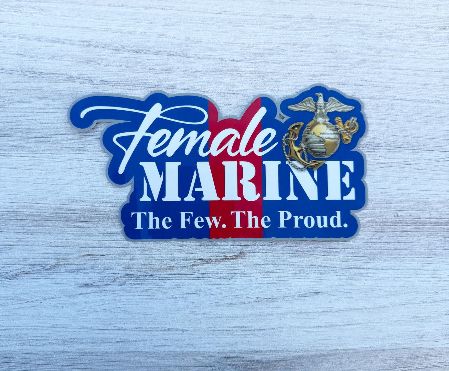 Female Marine Vinyl Sticker: USMC Veteran Decal