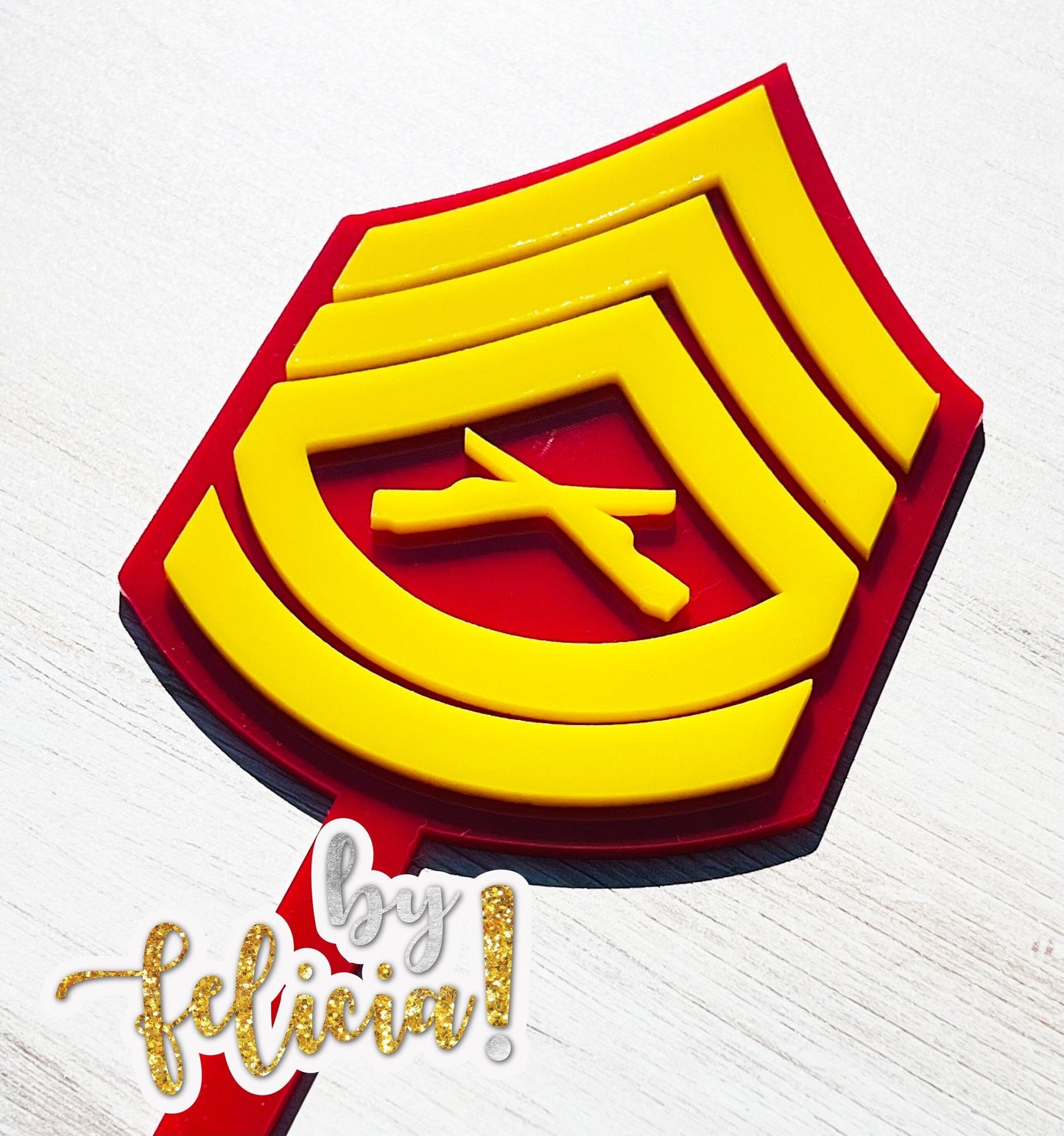 Marine Corps rank Cake Topper | USMC Cake Topper | Marine Corps Birthday | Marines Party Supplies | Marine Corps Ball | USMC License #286-23