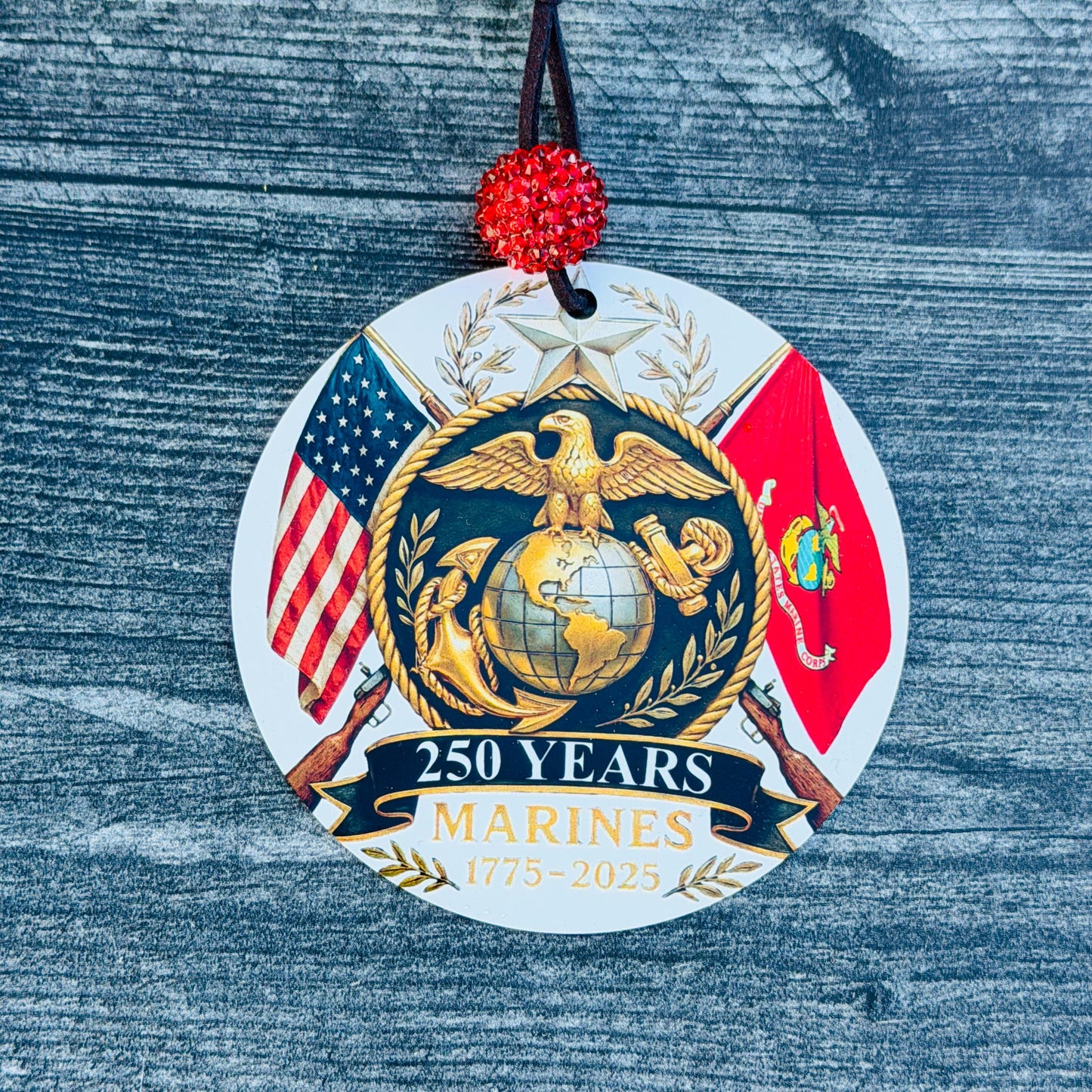 250th Anniversary ornament, 250th Marine Corps ornament, USMC Ornament, Marine Corps Gifts, USMC Gifts, Military Ornament, USMC Lic #286-23