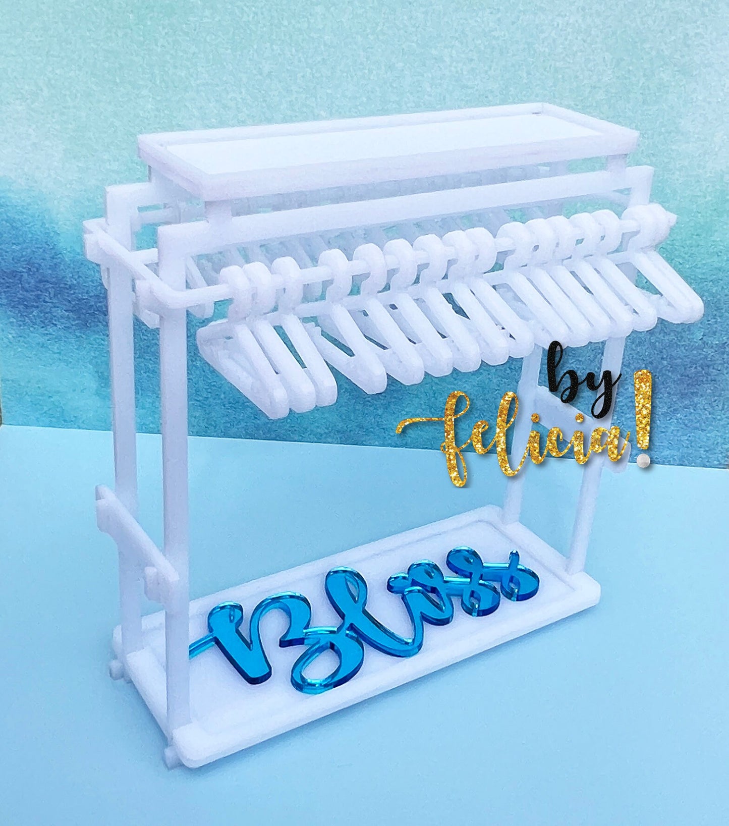 Personalized Earring Coat Hanger Rack: Jewelry Display with 30 Hangers