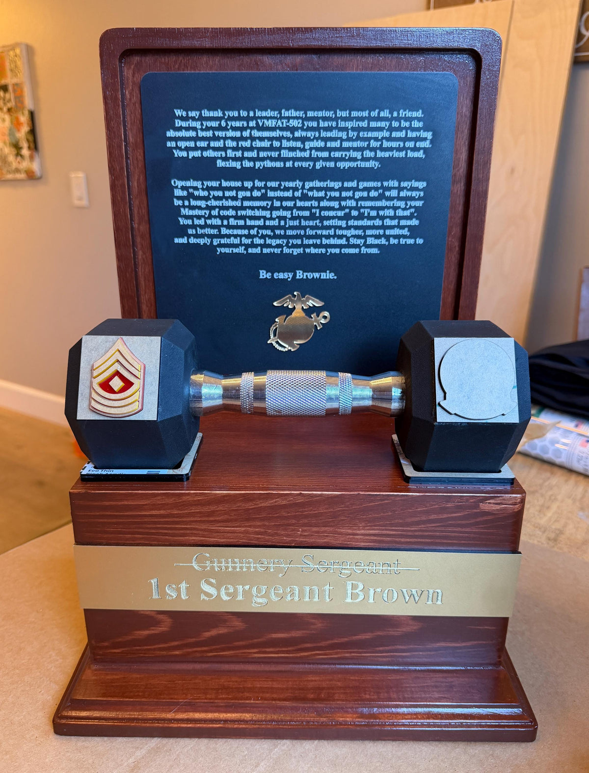 Marine corps plaques, Marine Corps retirement gift,  marine corps gift, USMC plaque, Marine retirement, Marine retired, USMC License #286-23