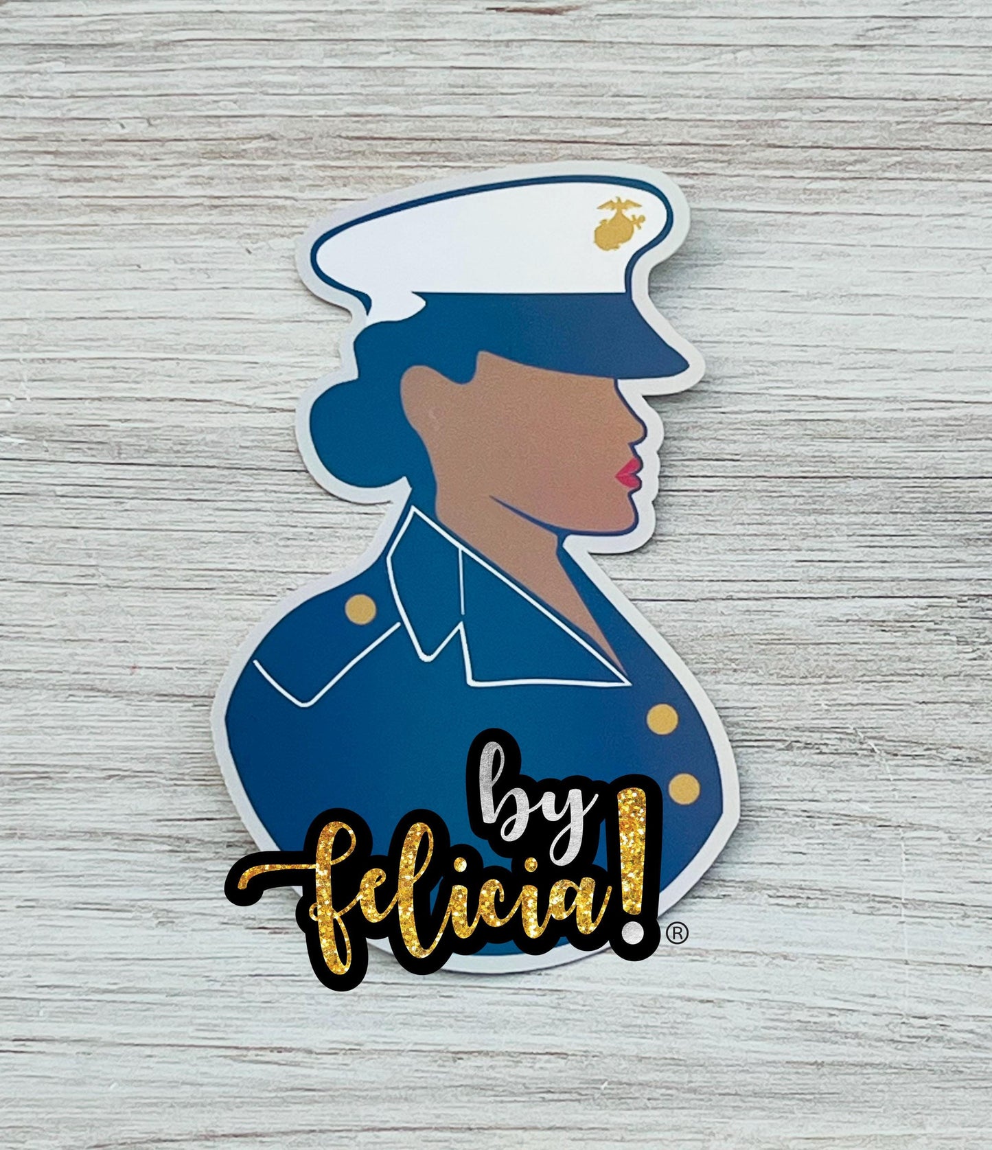 Dress Blues Female Marine Sticker, Female Marine Veteran, USMC Lady Sticker, Women Marine, Marine Corps lady stickers, USMC Hobbyist #286-23