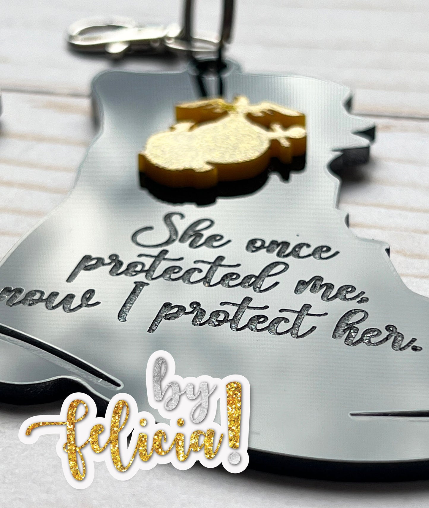 Marine Mom keychain , Marines keychain, Marine Corps gift, Marines graduation gift, Marine Crucible, Boot Camp gift, USMC License #286-23