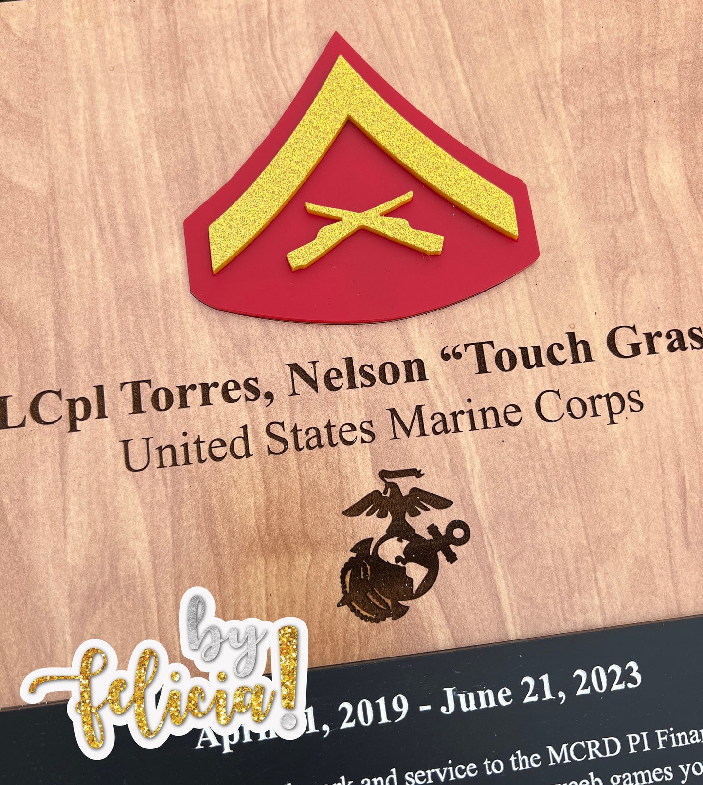 Marine Corps plaque, Marine Corps retirement gift, Marine Corps retired, Marine Corps gifts, USMC Retirement gift, USMC License #286-23