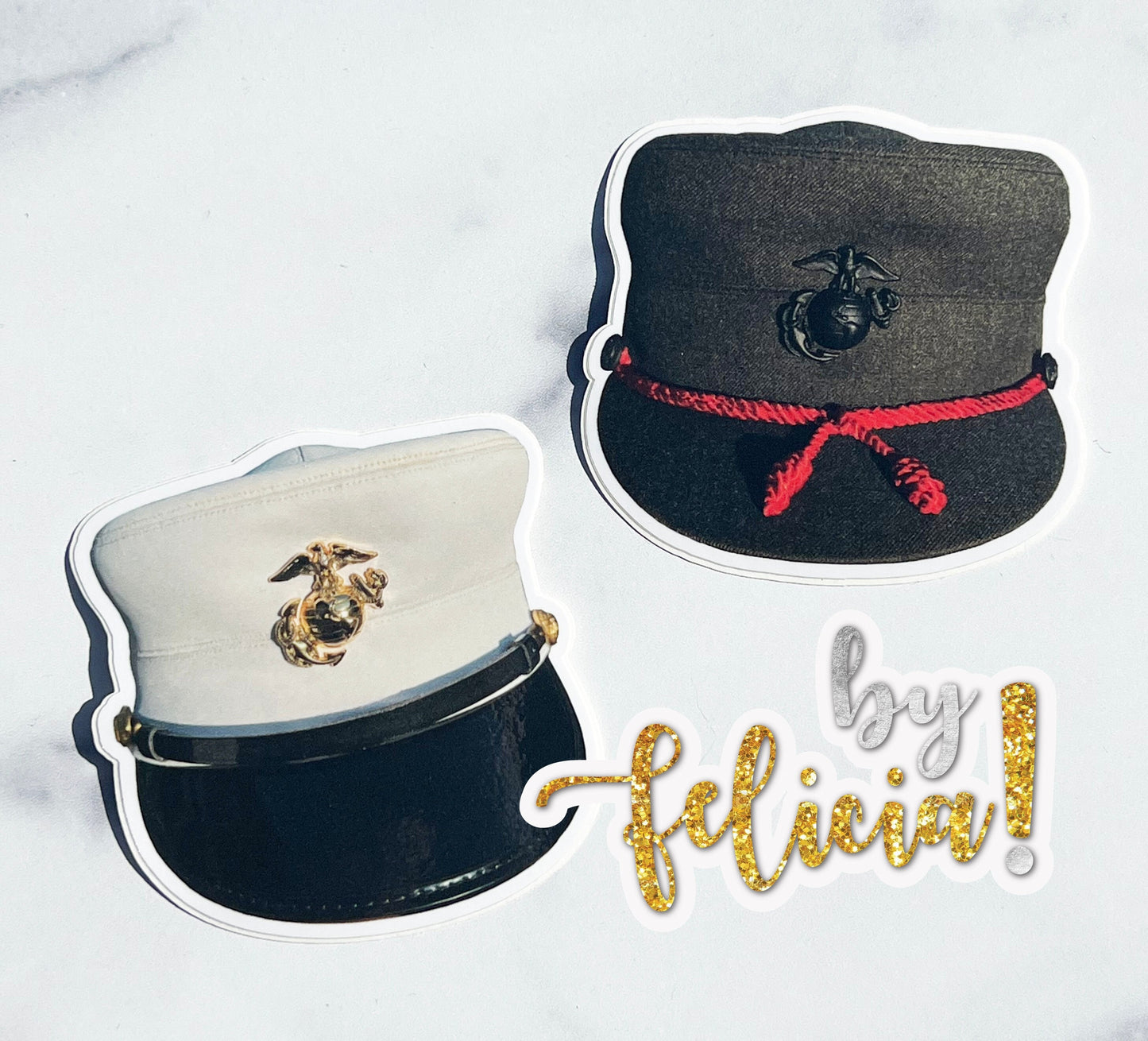 Women Marine Bucket Cover Sticker - USMC Veteran Decal