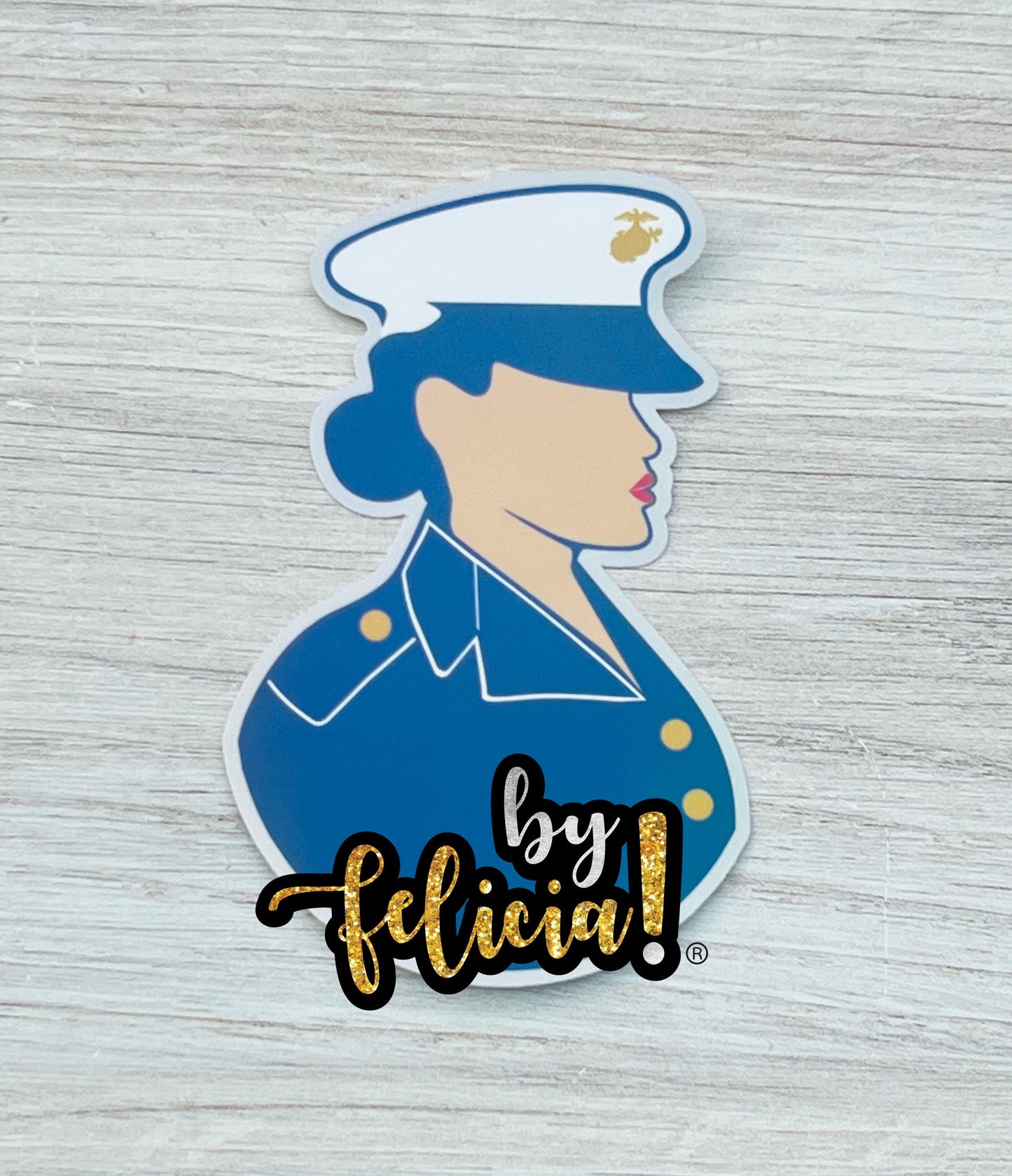 Dress Blues Female Marine Sticker, Female Marine Veteran, USMC Lady Sticker, Women Marine, Marine Corps lady stickers, USMC Hobbyist #286-23