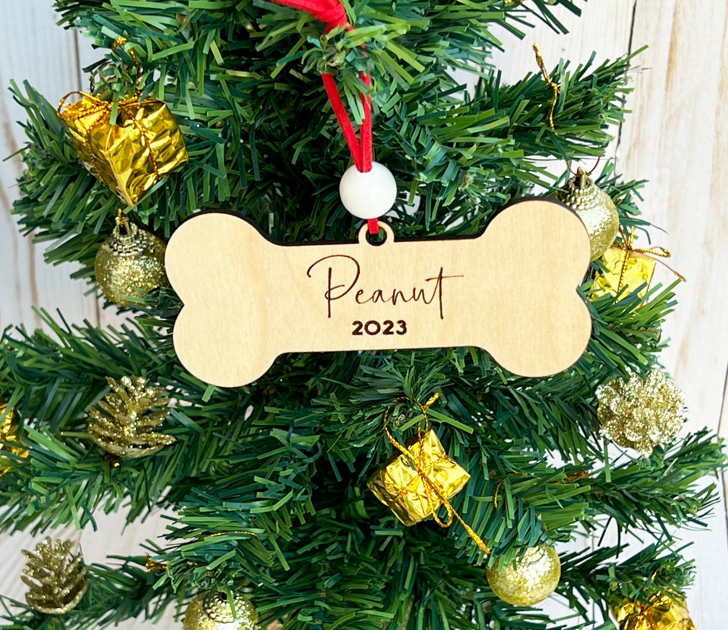 Personalized Cat Ornament: Laser Engraved Birch Wood, Pet Memorial Gift