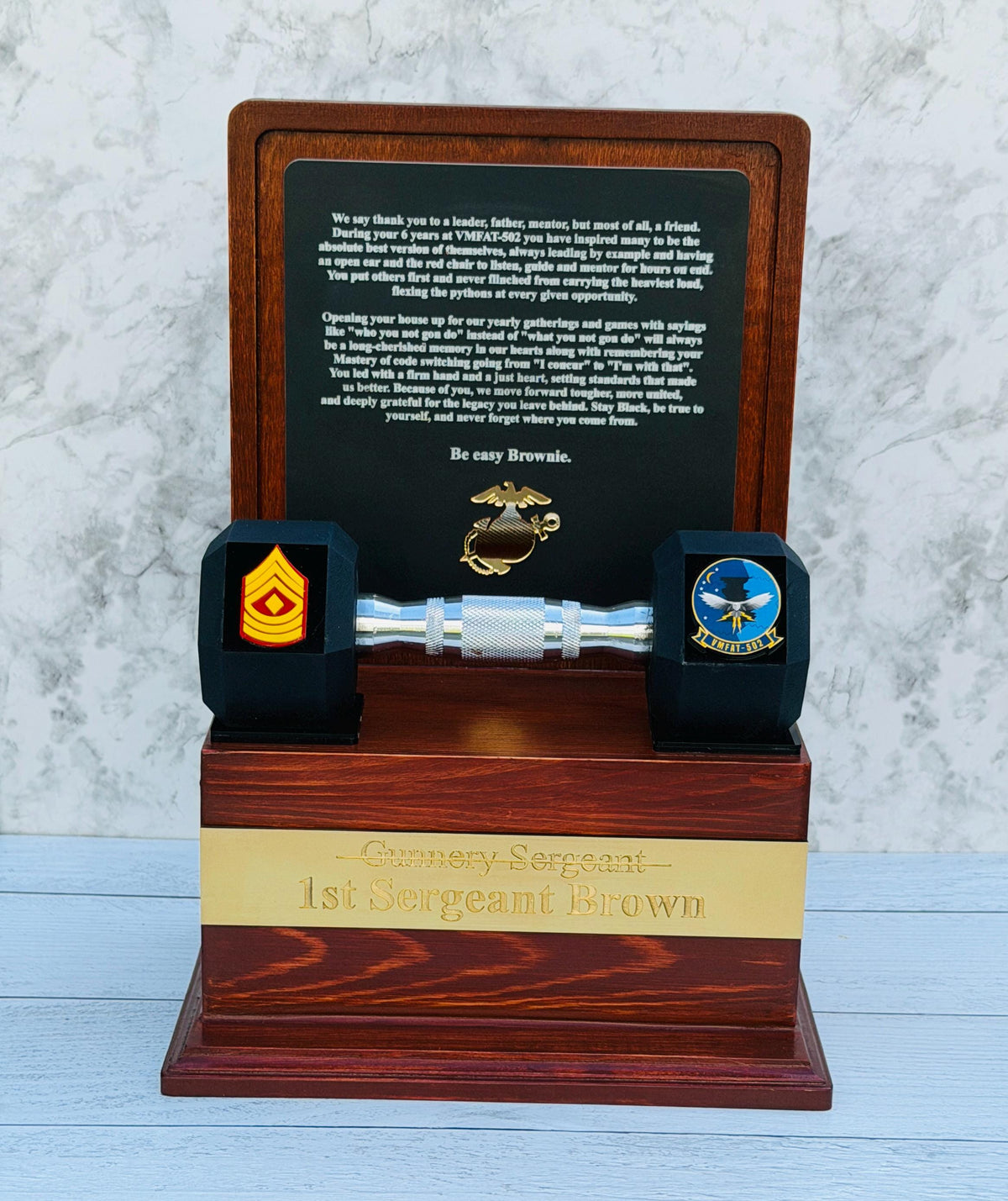 Marine corps plaques, Marine Corps retirement gift,  marine corps gift, USMC plaque, Marine retirement, Marine retired, USMC License #286-23