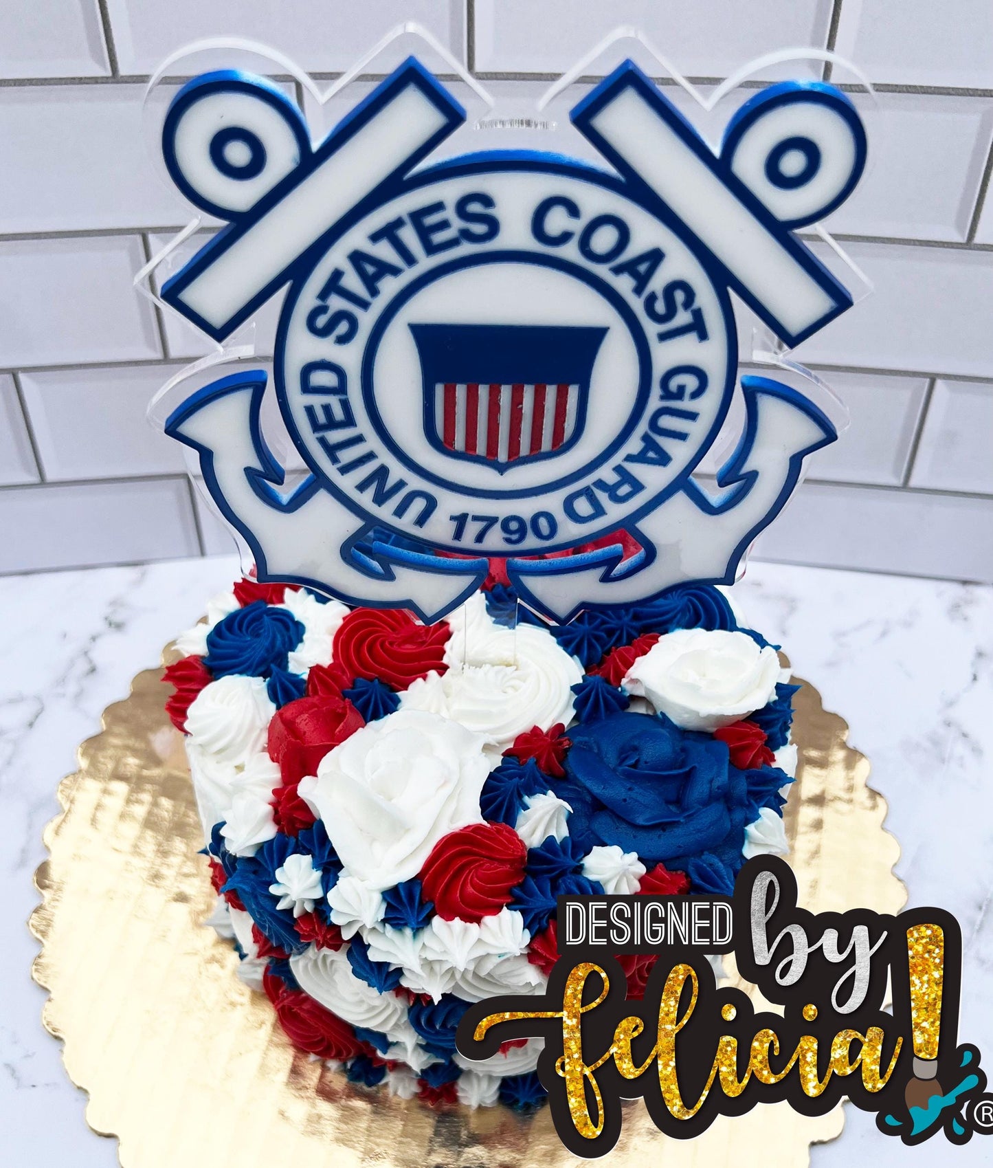 Coast Guard Cake Topper, Coast Guard party supplies, Coast guard theme party, Coast guard party favors, Coast Guard party ideas, Coast guard