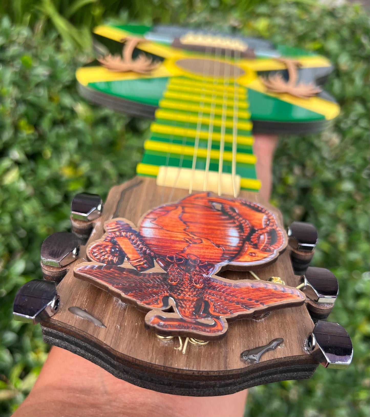 Custom Marine Corps Guitar Plaque: Handmade USMC Retirement Gift