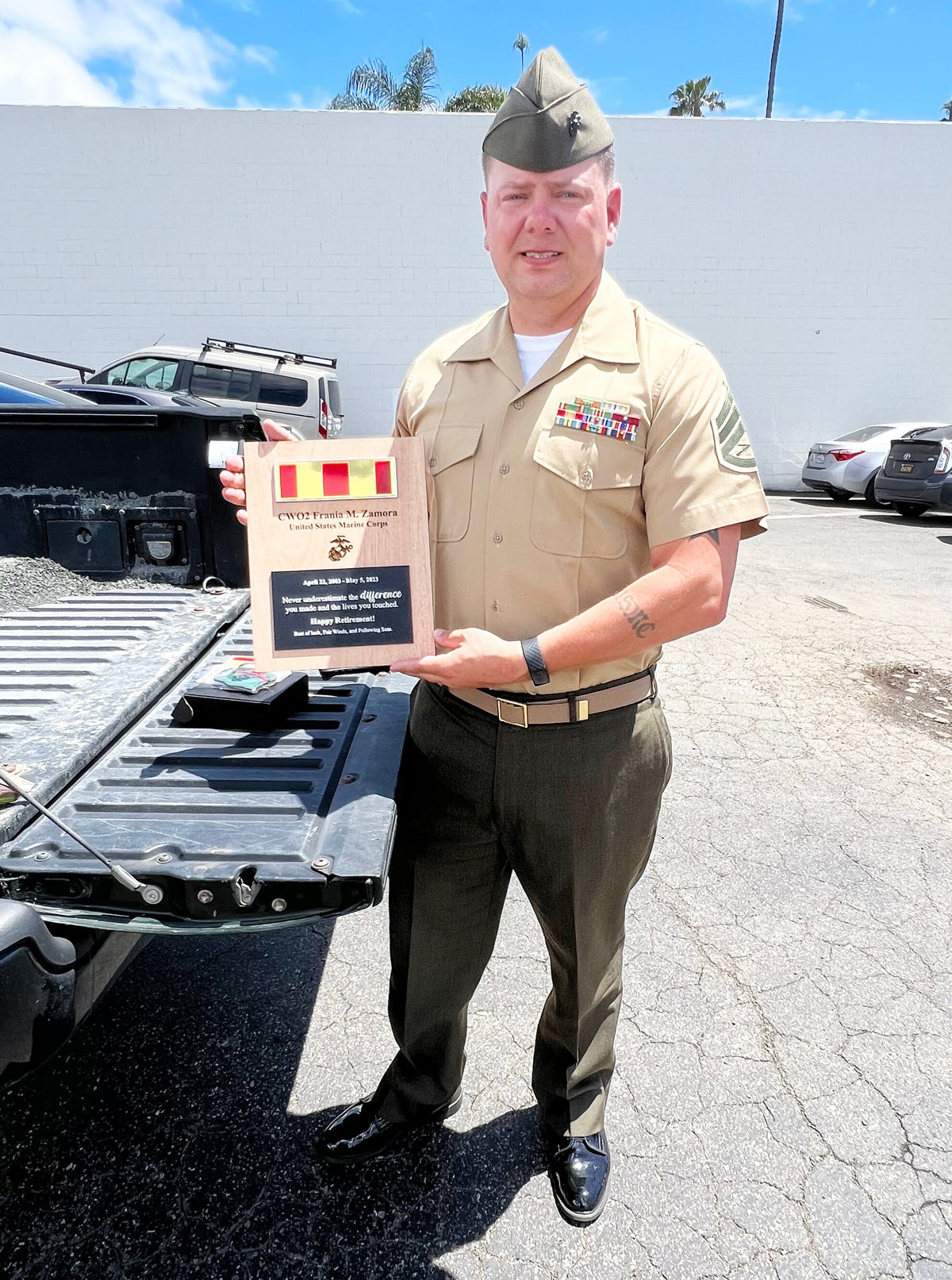 Marine Corps plaque, Marine Corps retirement gift, Marine Corps retired, Marine Corps gifts, USMC Retirement gift, USMC License #286-23