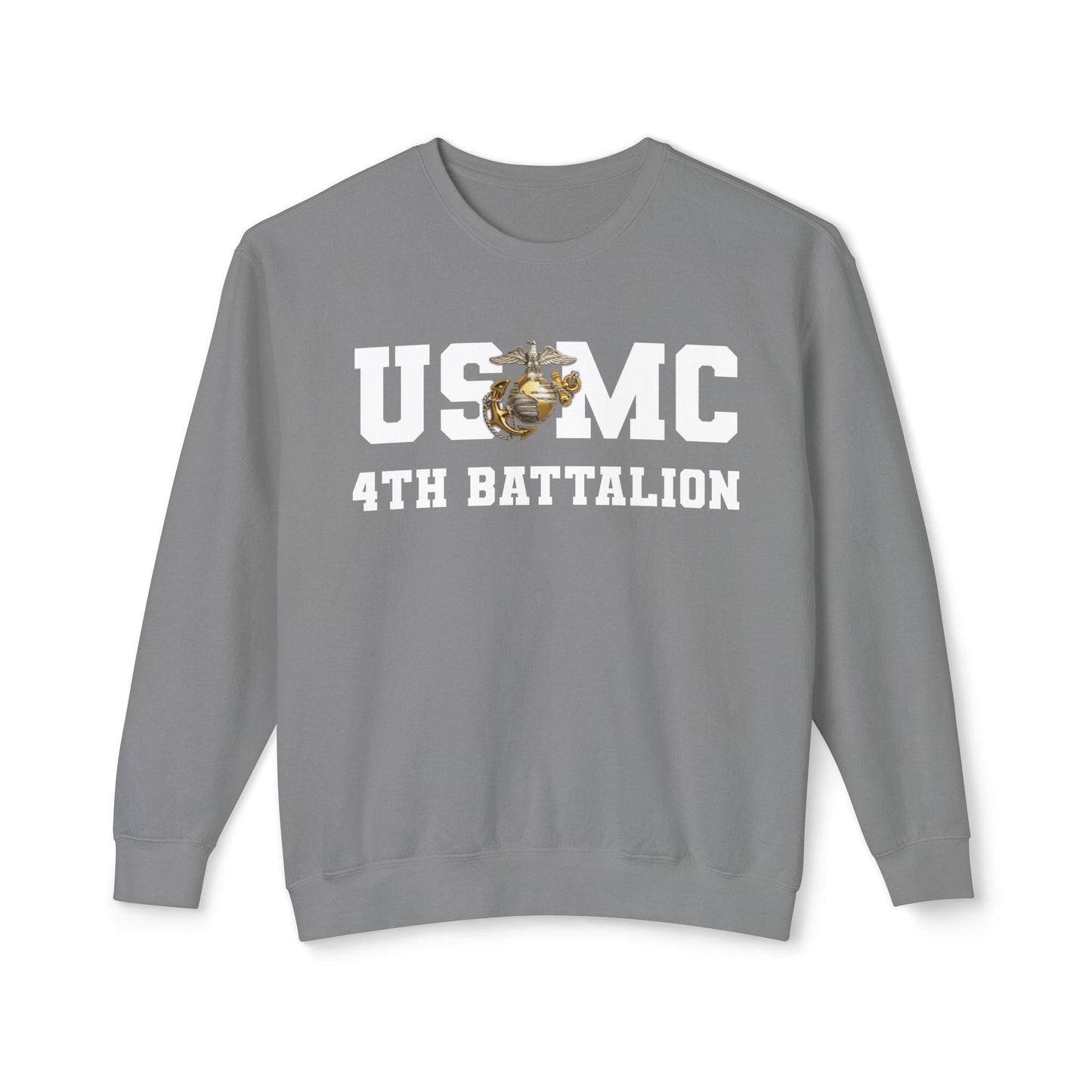 USMC 4th Battalion Crewneck Sweatshirt, Military Sweatshirt, Veteran Gift, Unisex Pullover, Casual Apparel, Proud Service Wear