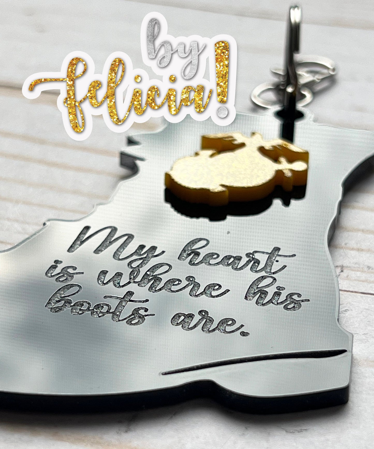 Marine Mom keychain , Marines keychain, Marine Corps gift, Marines graduation gift, Marine Crucible, Boot Camp gift, USMC License #286-23