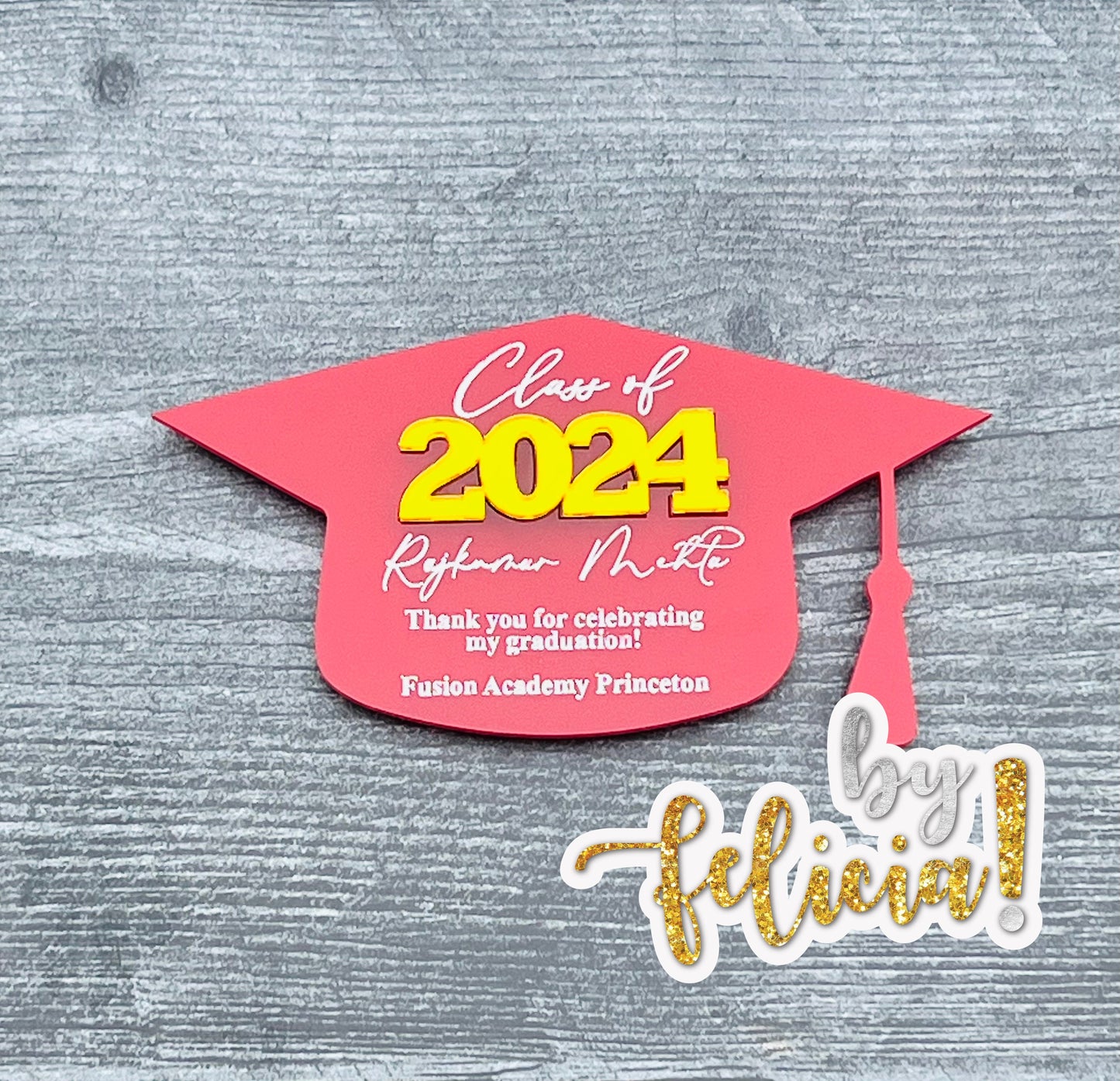 Personalized Graduation Magnet Favors: Acrylic Class of 2024