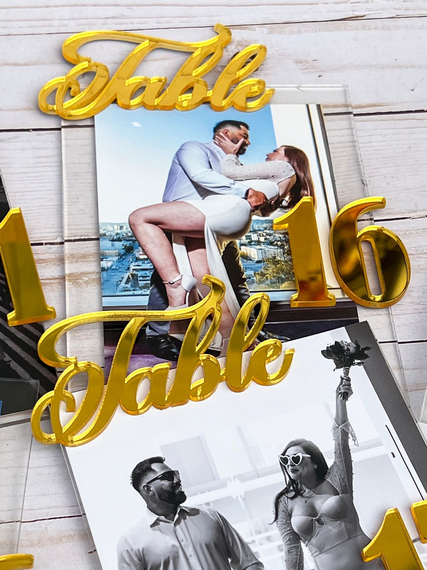 Arched Wedding Table Numbers: Mirrored Acrylic Table Decor