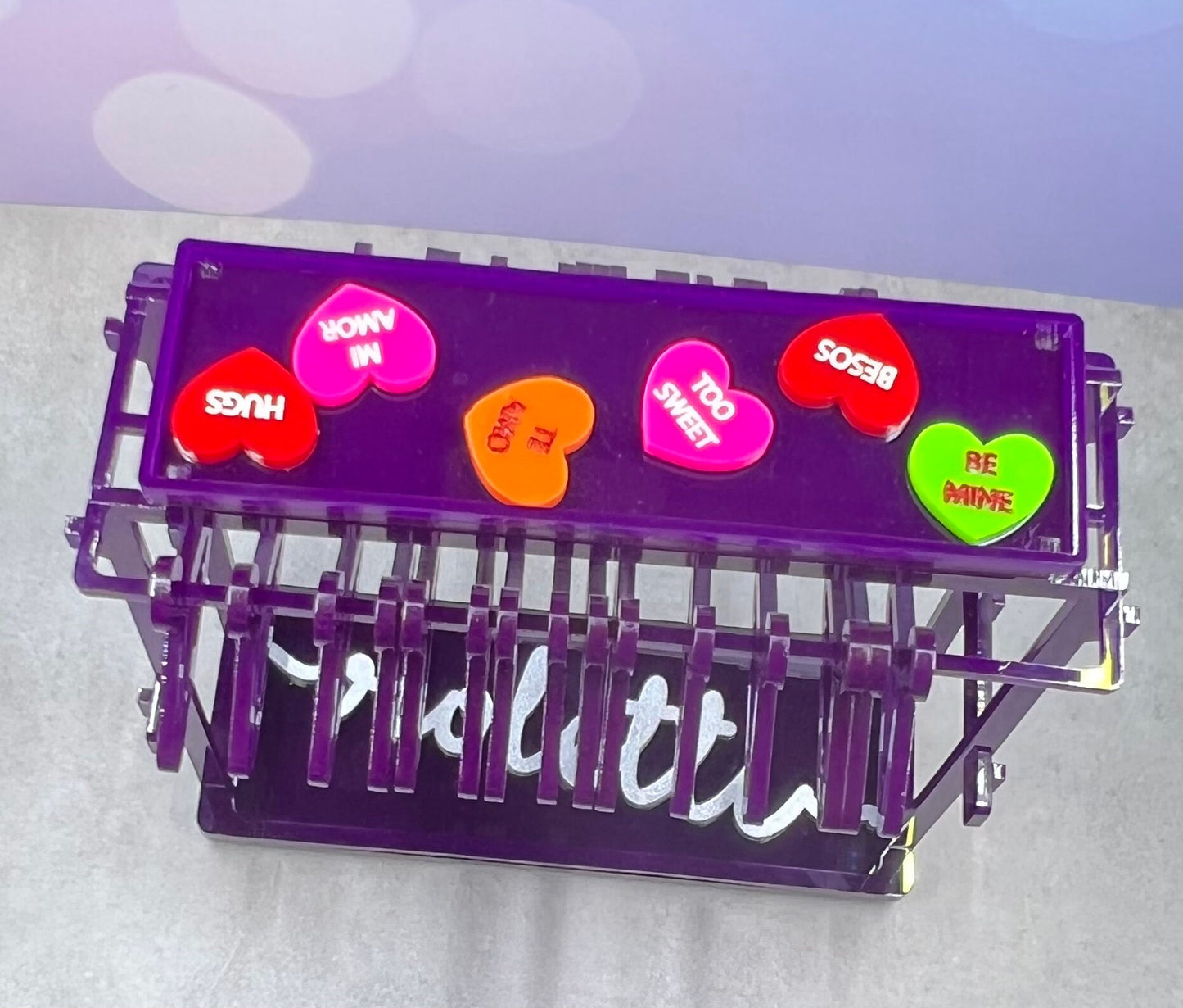 Personalized Earring Coat Hanger Rack: Red Oak or Acrylic, 30 Hangers