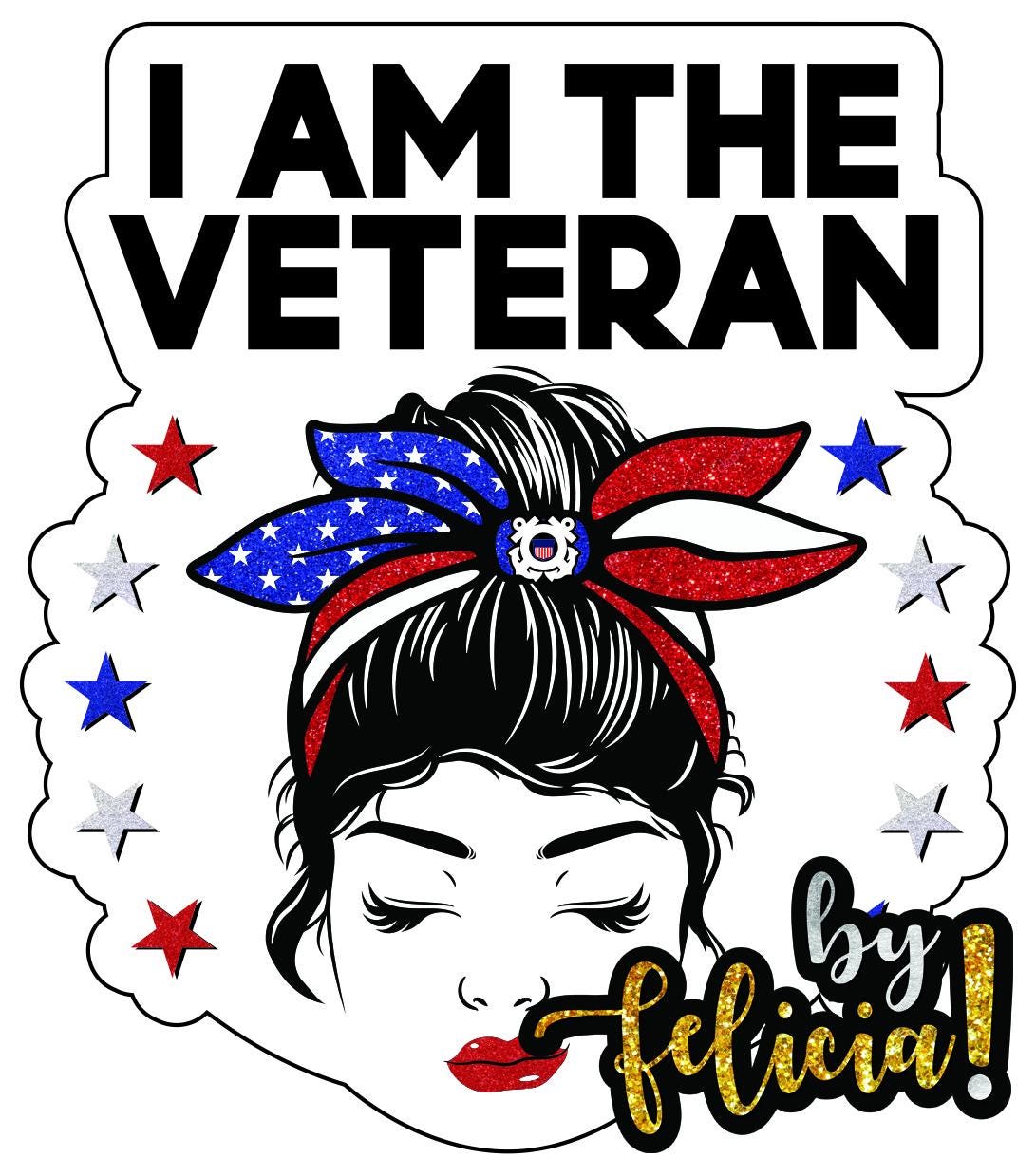 ARMY Female Veteran Waterproof Sticker: Military Pride Decal