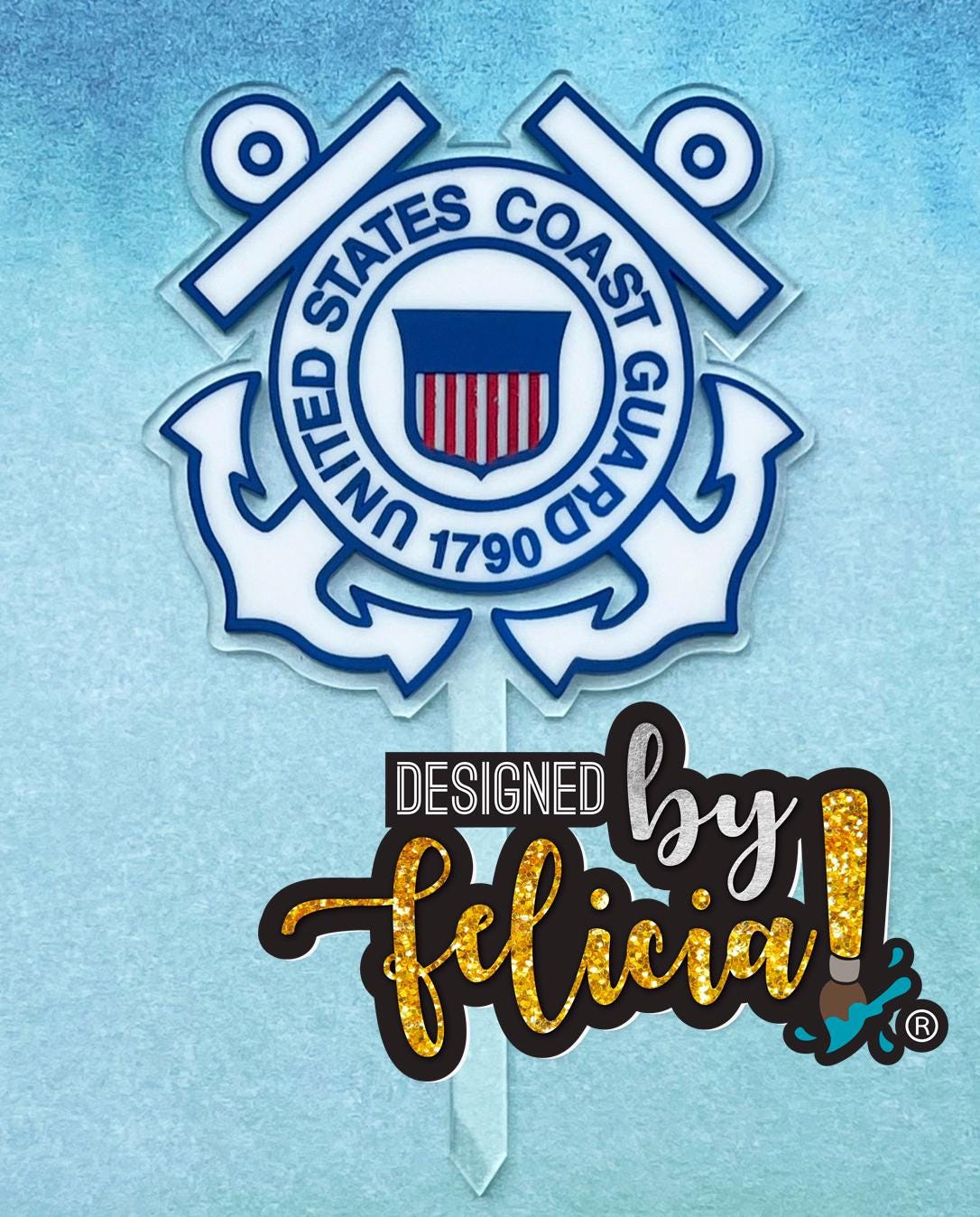 Coast Guard Cake Topper, Coast Guard party supplies, Coast guard theme party, Coast guard party favors, Coast Guard party ideas, Coast guard