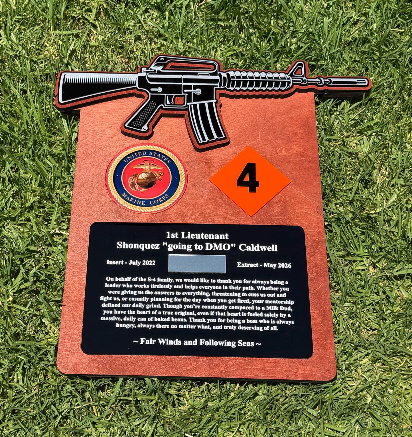 Marine corps plaques, Marine Corps retirement gift,  marine corps gift, USMC plaque, Marine retirement, Marine retired, USMC License #286-23