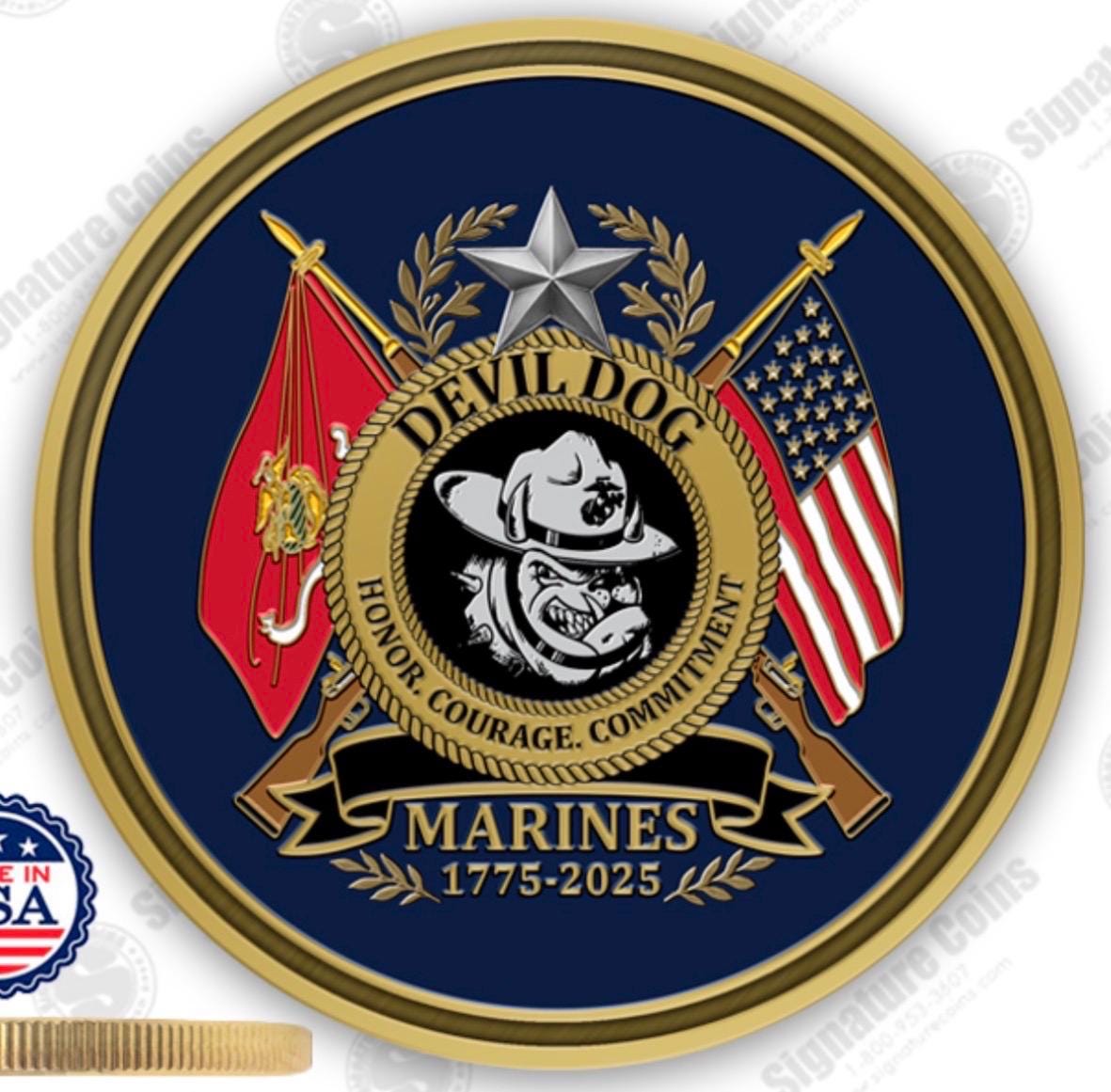 Marines 250th anniversary coin, 250th Marine Corps birthday gifts, 250 years Marine Corps