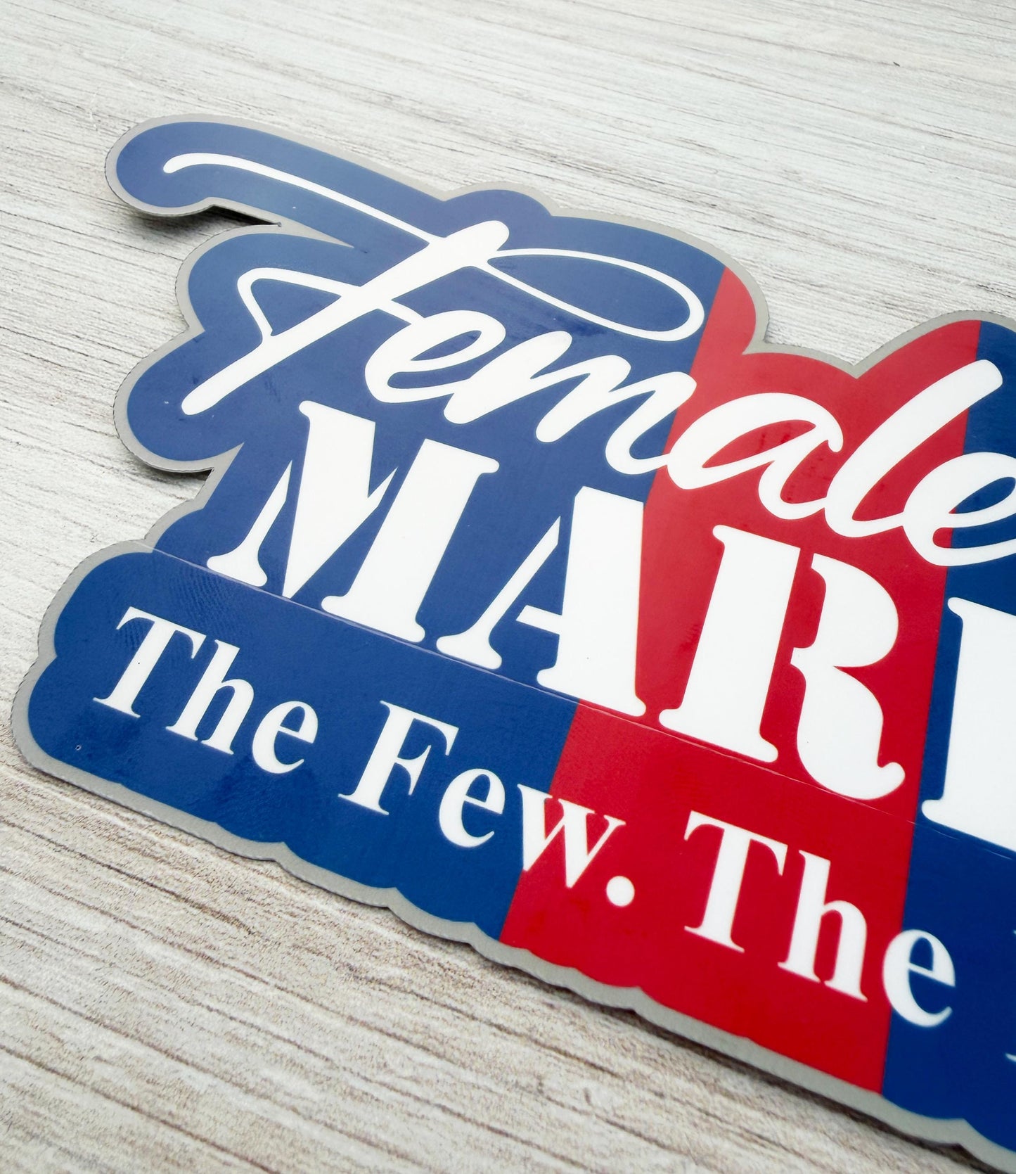 Female Marine Vinyl Sticker: USMC Veteran Decal