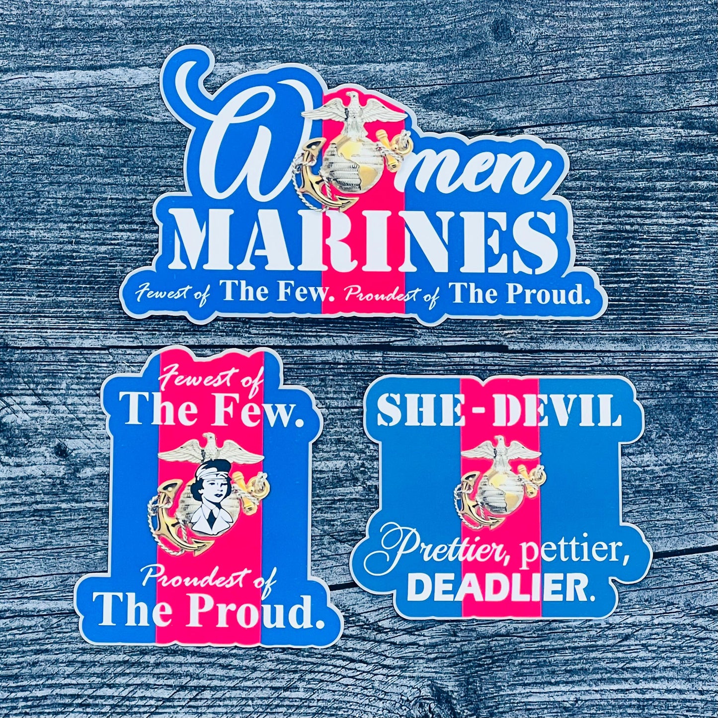 Female Marine Vinyl Sticker: USMC Veteran Decal