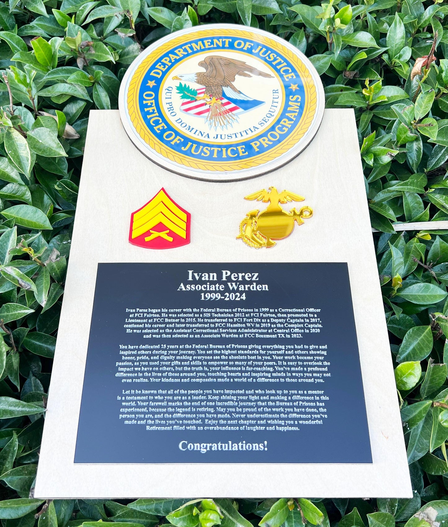 Marine corps plaques, Marine Corps retirement gift,  marine corps gift, USMC plaque, Marine retirement, Marine retired, USMC License #286-23