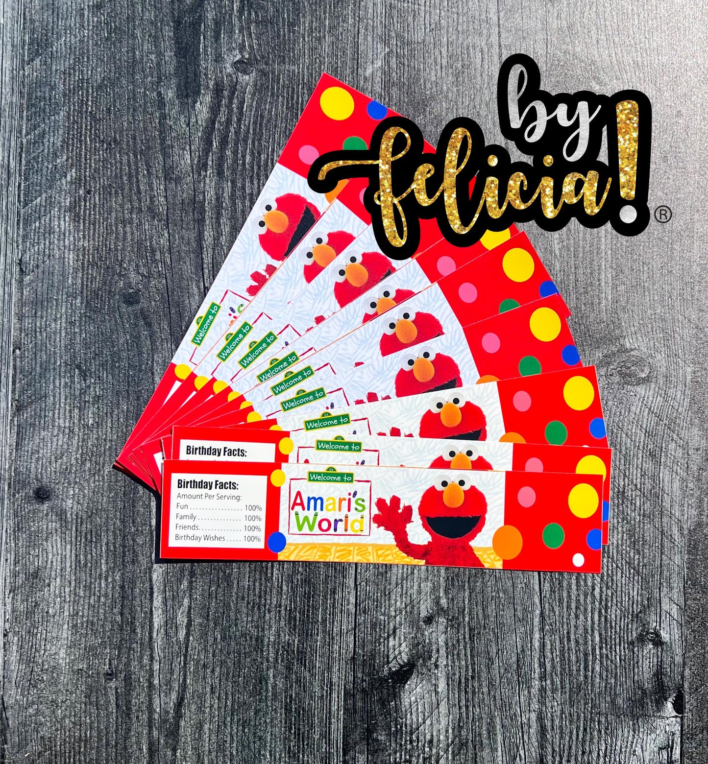 Elmo's World Party Favor Package: Custom Birthday Decor