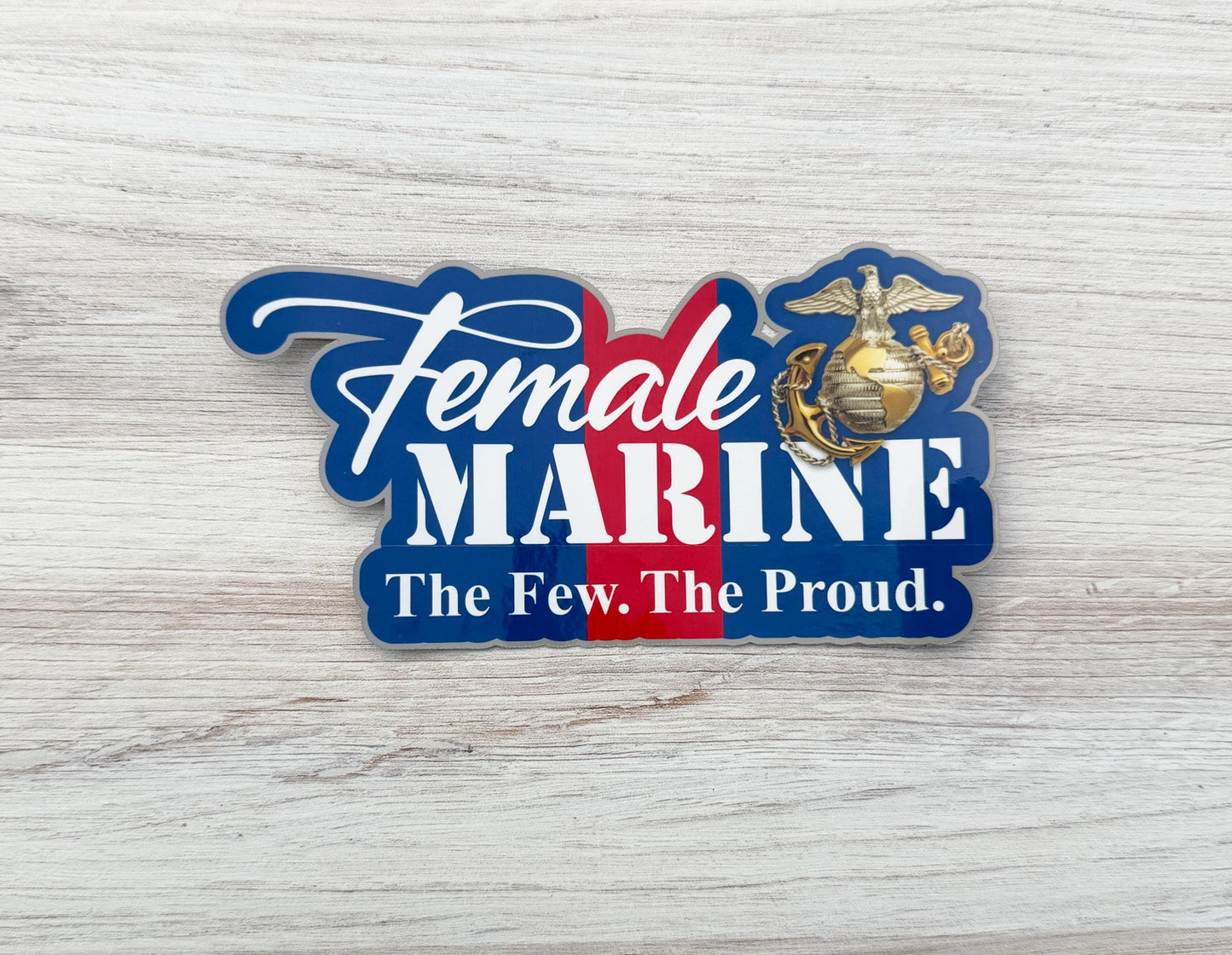 Female Marine Vinyl Sticker: USMC Veteran Decal