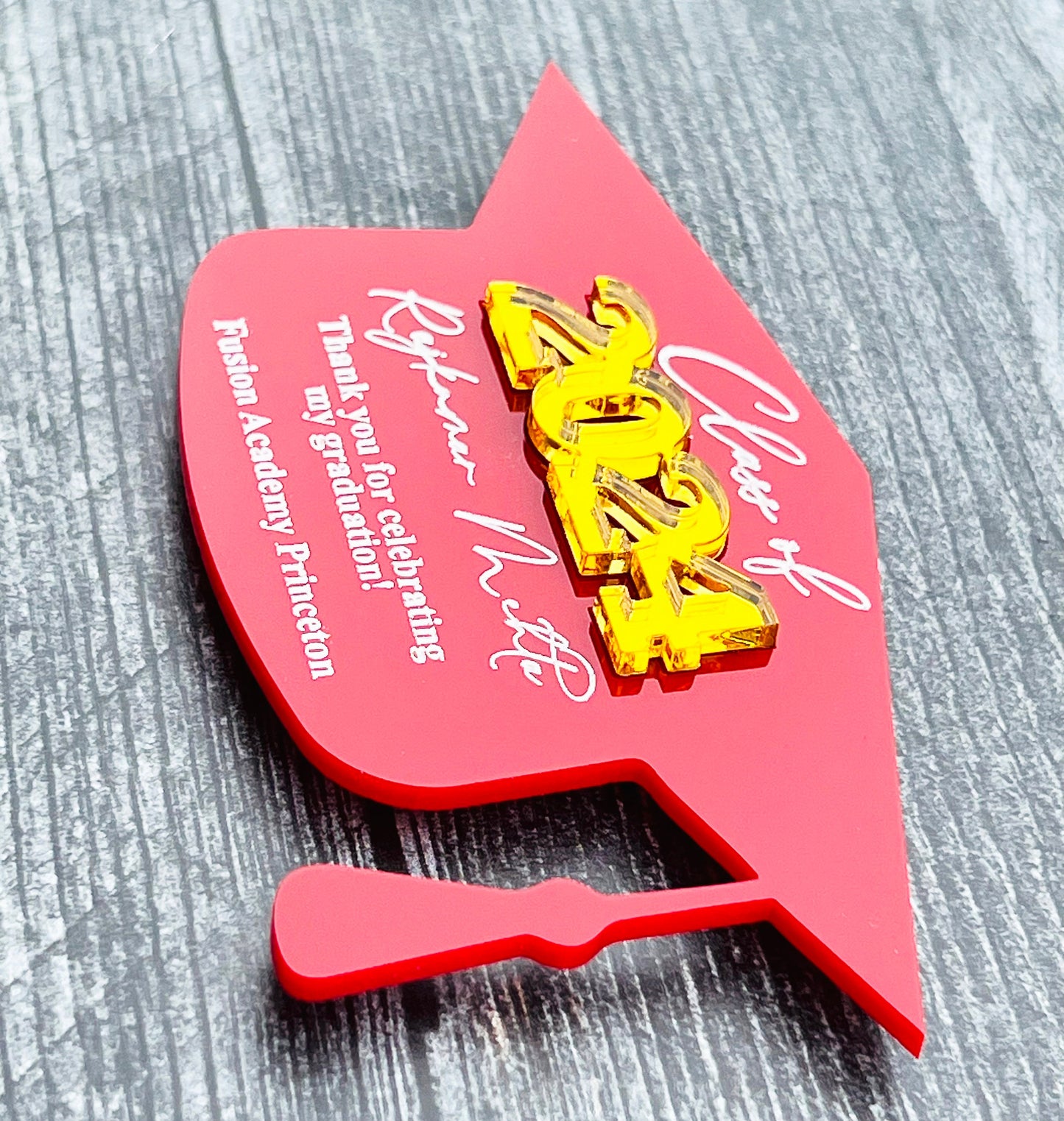 Personalized Graduation Magnet Favors: Acrylic Class of 2024